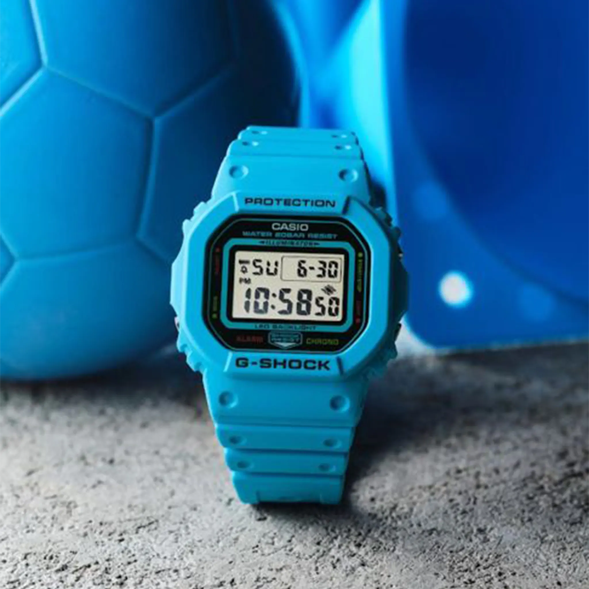 Front view of G-Shock Casio DW-5600EP-2ER 52 Blue