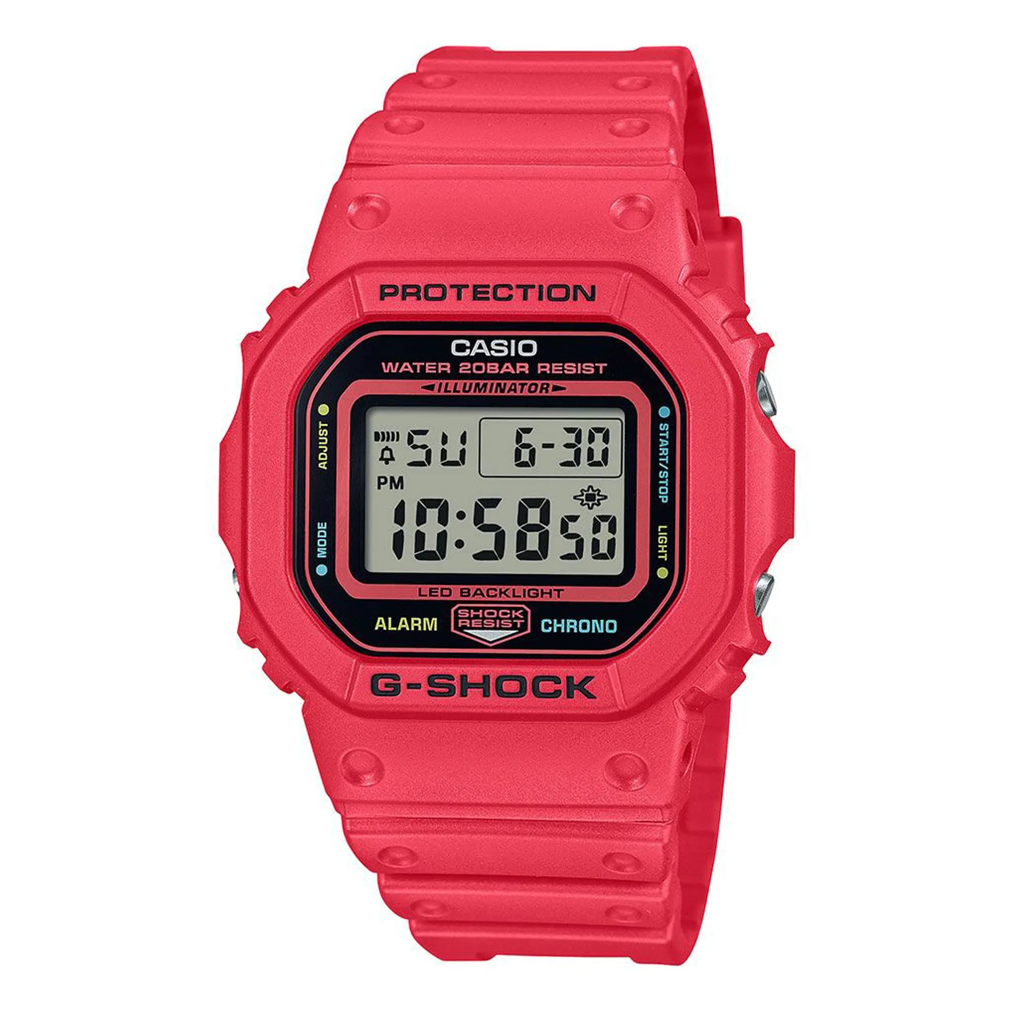 Front view of G-Shock Casio DW-5600EP-2ER 52 Red