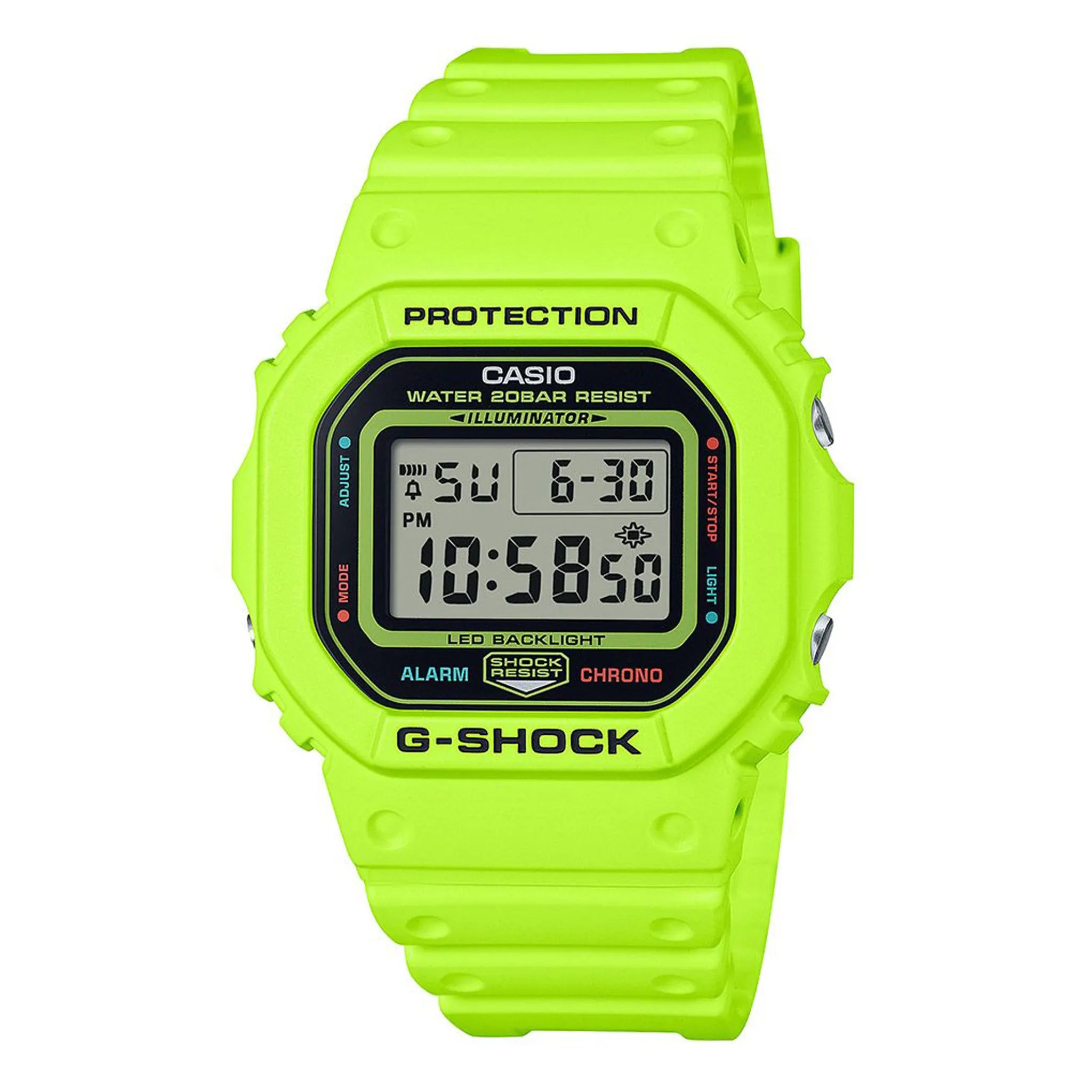 Front view of G-Shock Casio DW-5600EP-2ER 52 Yellow