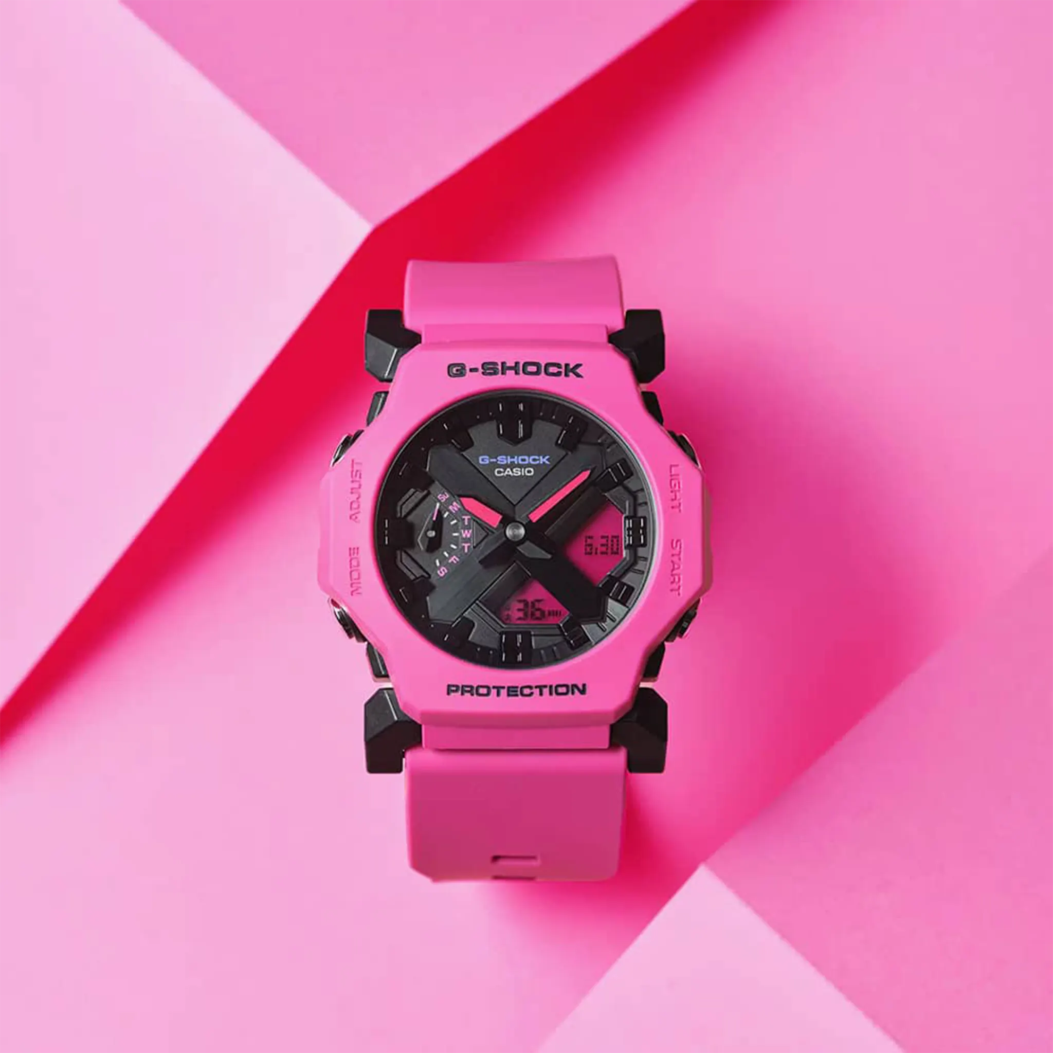 Front view of G-Shock Casio GA-2300-1AER 52 Pink