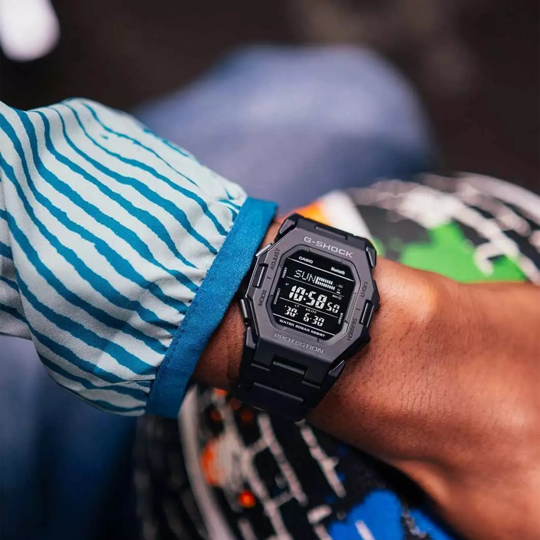 Model wrist view of G-Shock Casio GD-B500-1ER Black