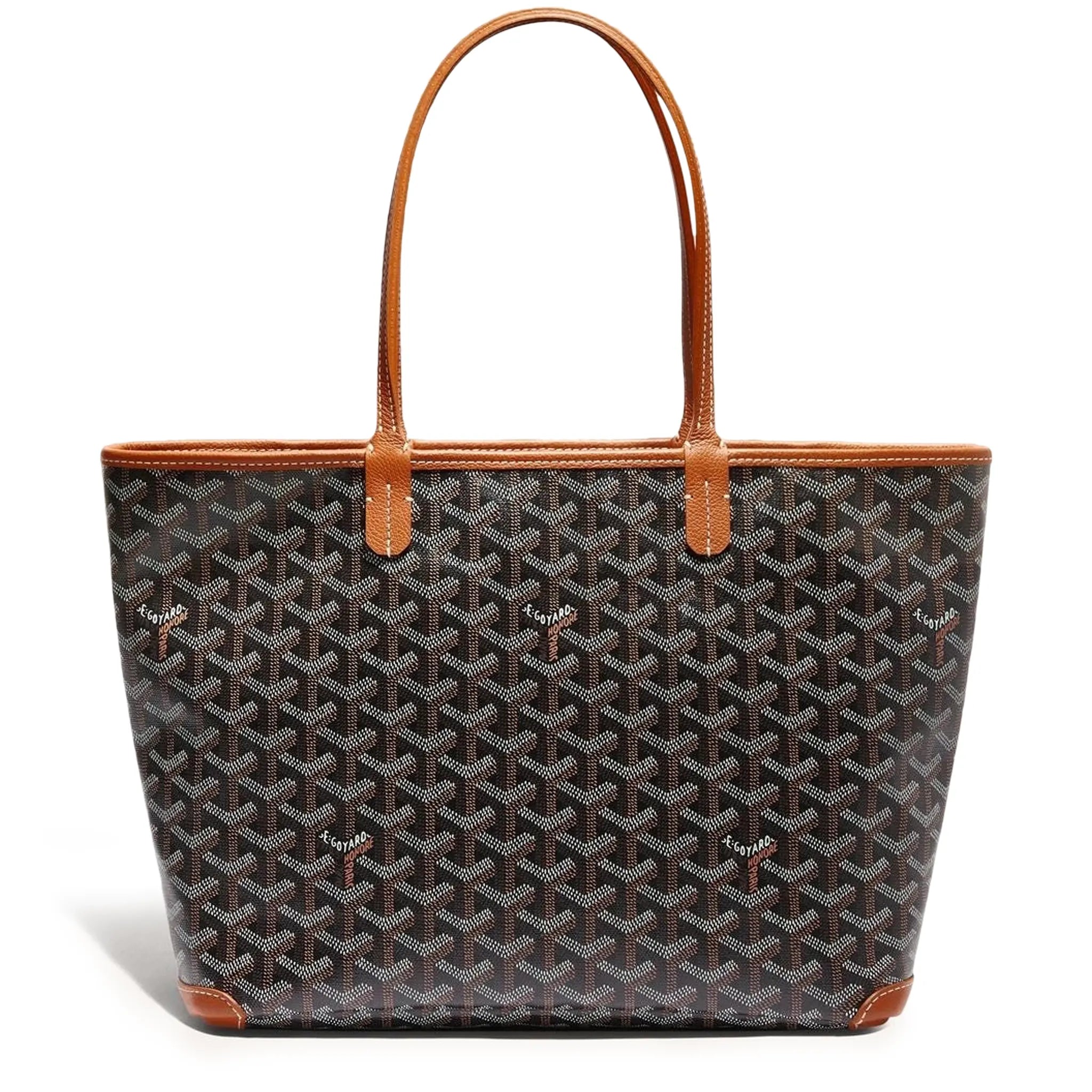 Front view of Goyard Artois PM Bag Black Tan ARTOISPMLTY01CL03P