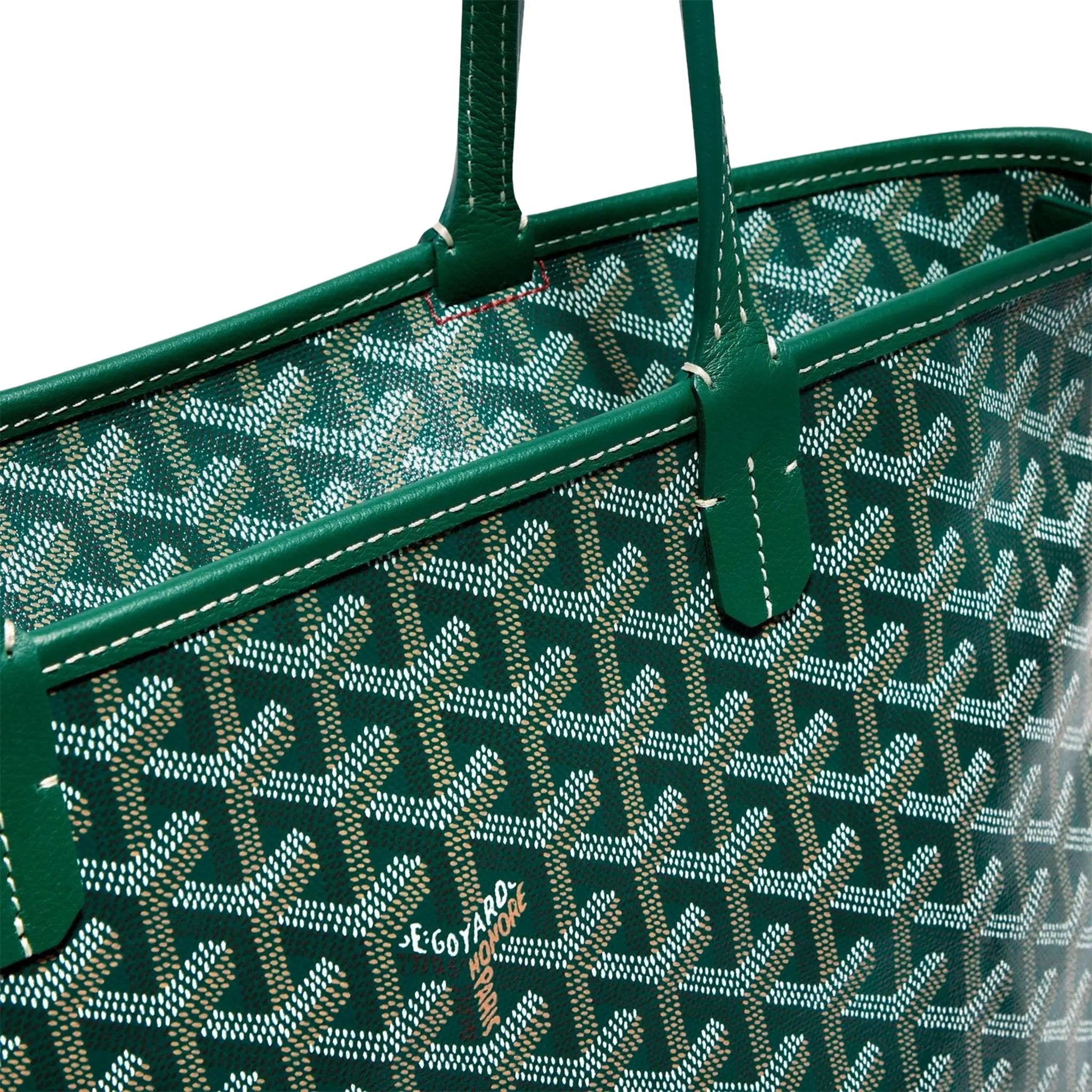 Detail view of Goyard Artois PM Bag Green ARTOISPMLTY09CL09P