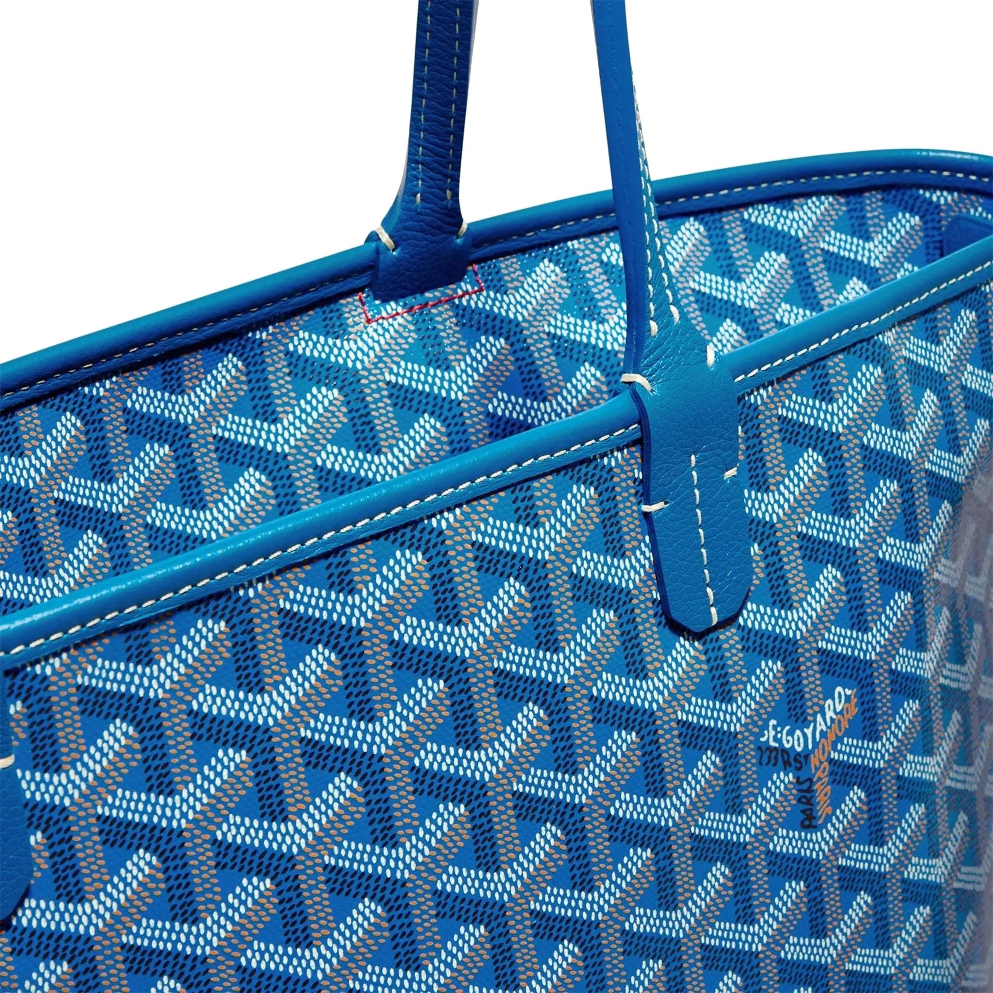 Detail view of Goyard Artois PM Bag Sky Blue ARTOISPMLTY10CL10P