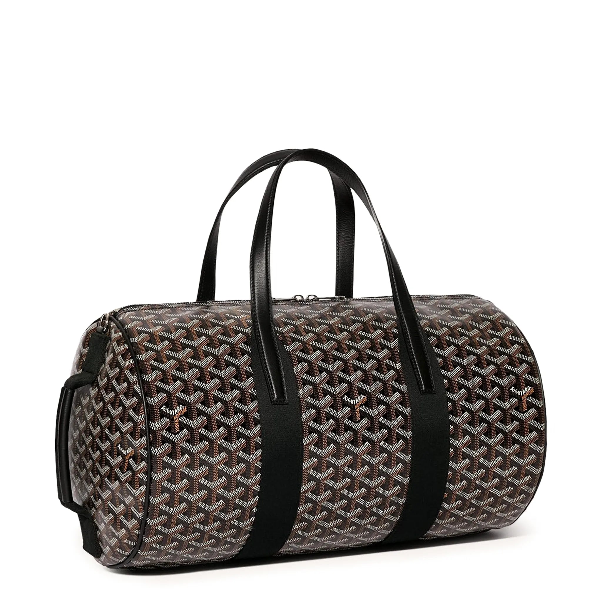 Side view of Goyard Barrel 40 Sports Bag Black BARREL040TY01CL01P