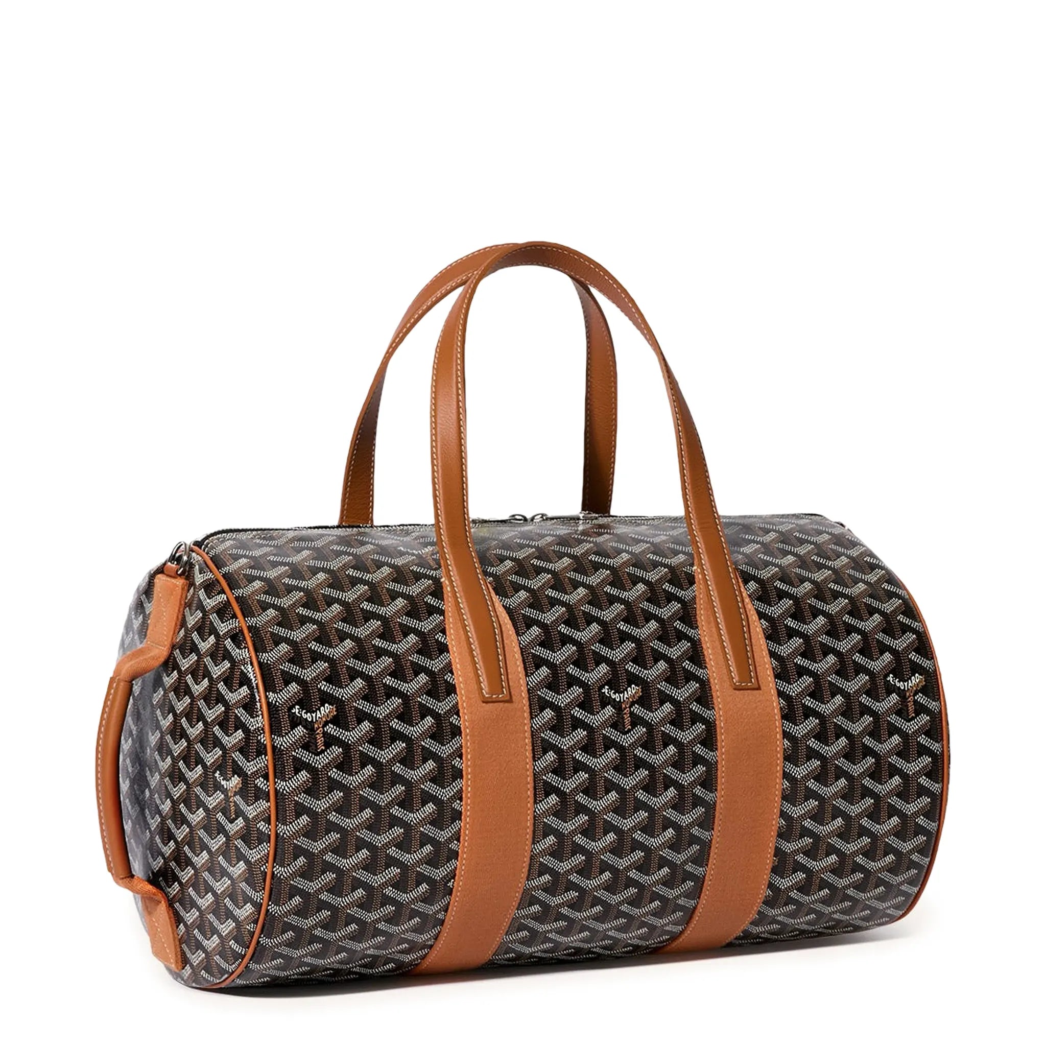 Goyard Barrel 40 Sports Bag Black Tan