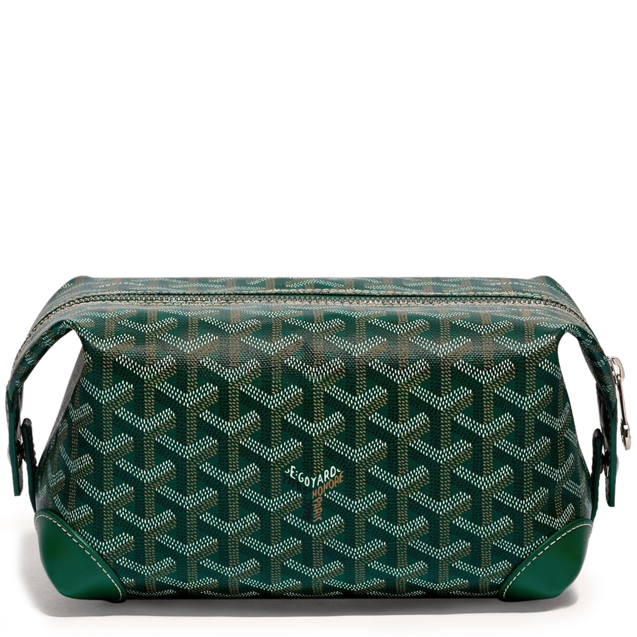 Goyard Jouvence Toiletry Bag MM Green in Canvas/Calfskin with  Palladium-tone - US
