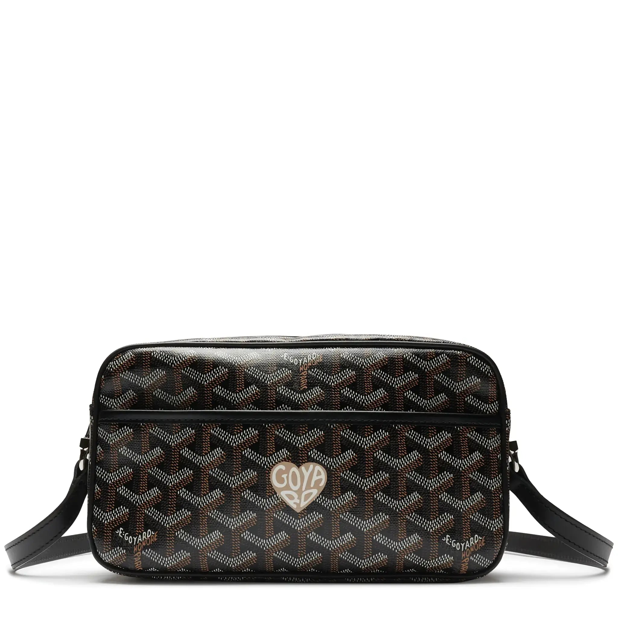 Front view of Goyard Cap-Vert PM Custom Heart Black Bag 