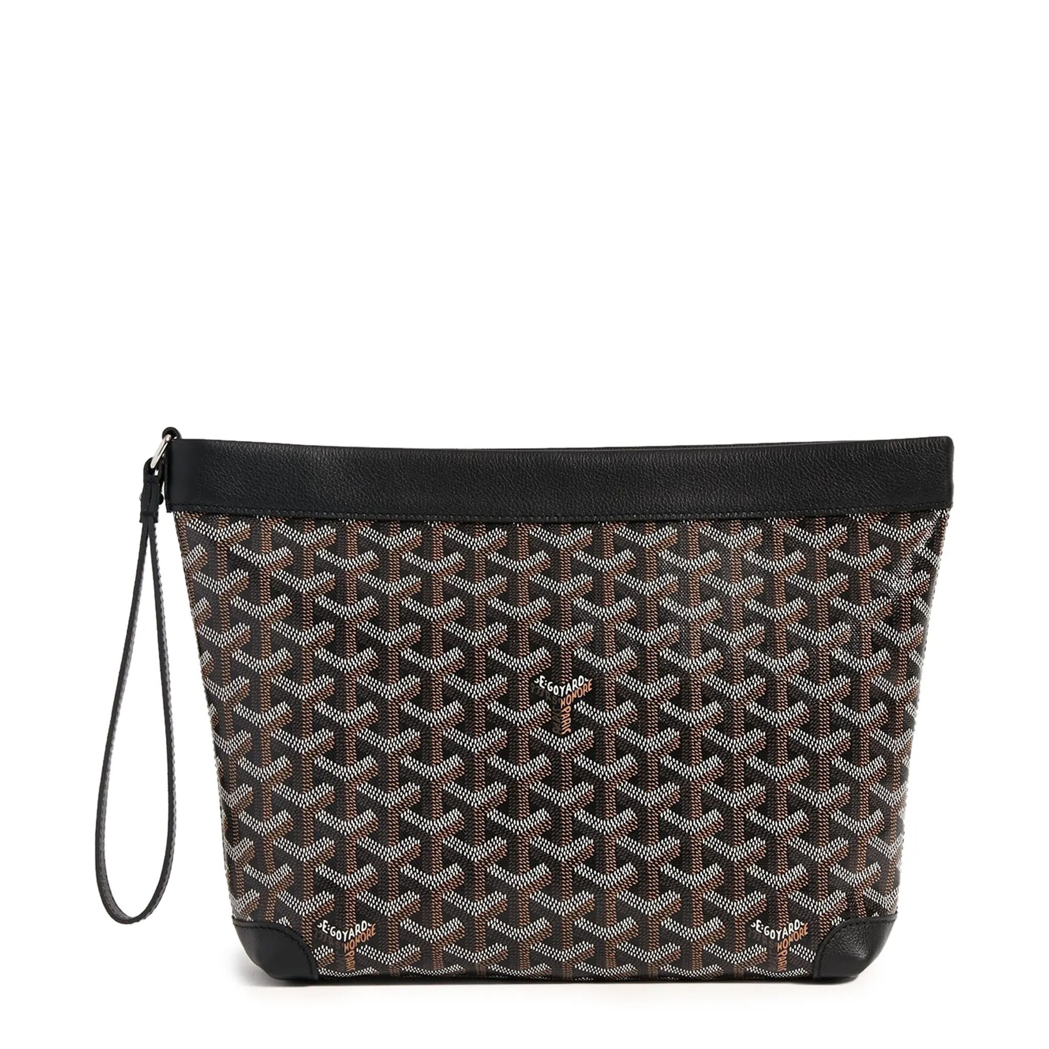 Front view of Goyard Conti Black Pouch CONTIPPMLTY09CL09P