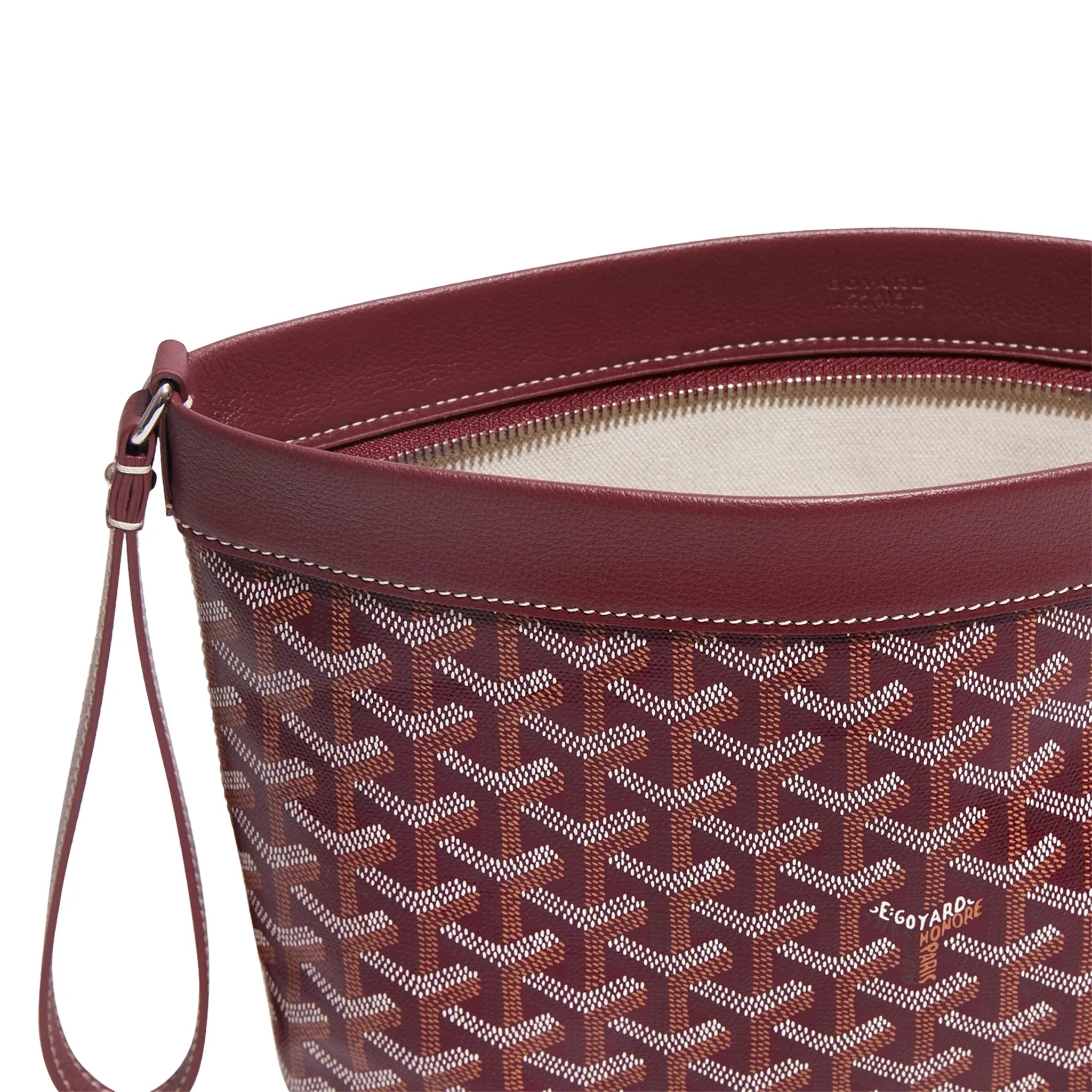 Top Zip view of Goyard Conti Burgundy Pouch  CONTIPPMLTY33CL33P