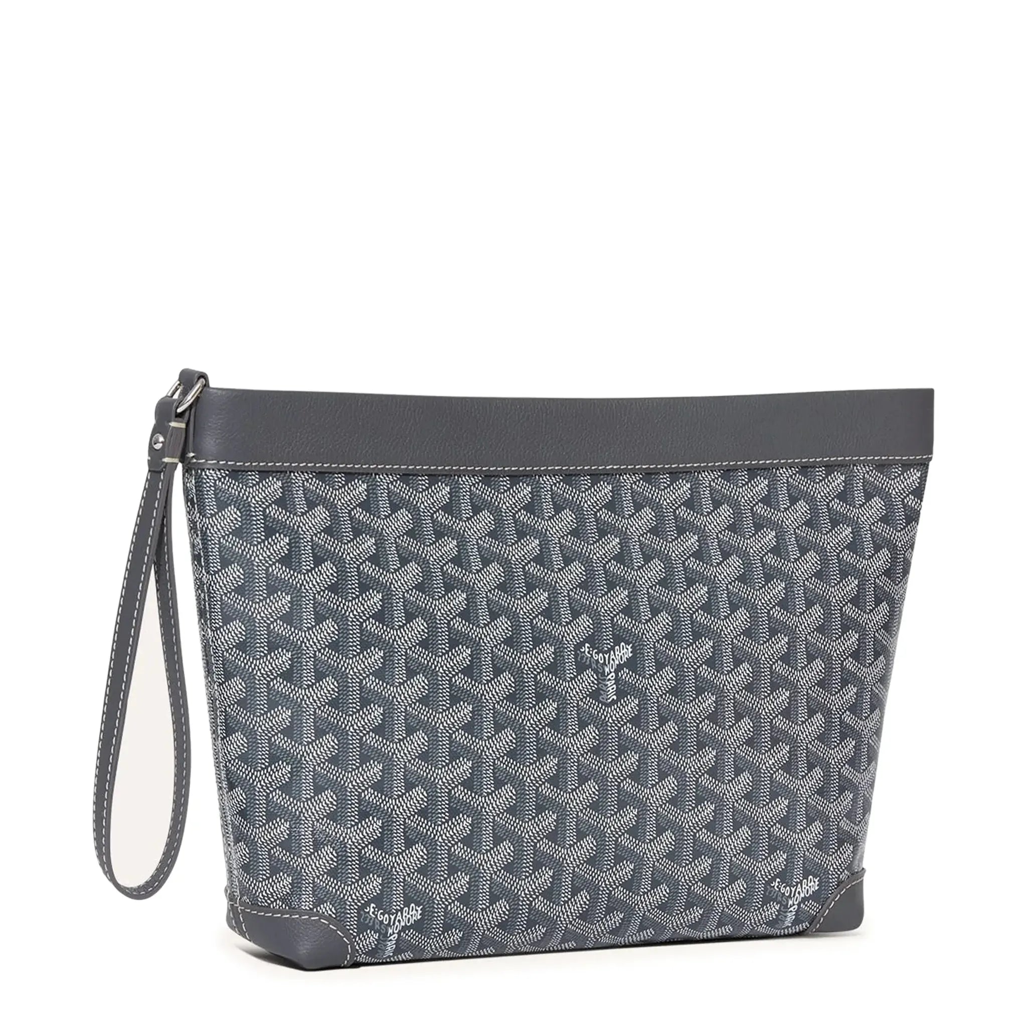 Front view of Goyard Conti Grey Pouch CONTIPPMLTY51CL51P