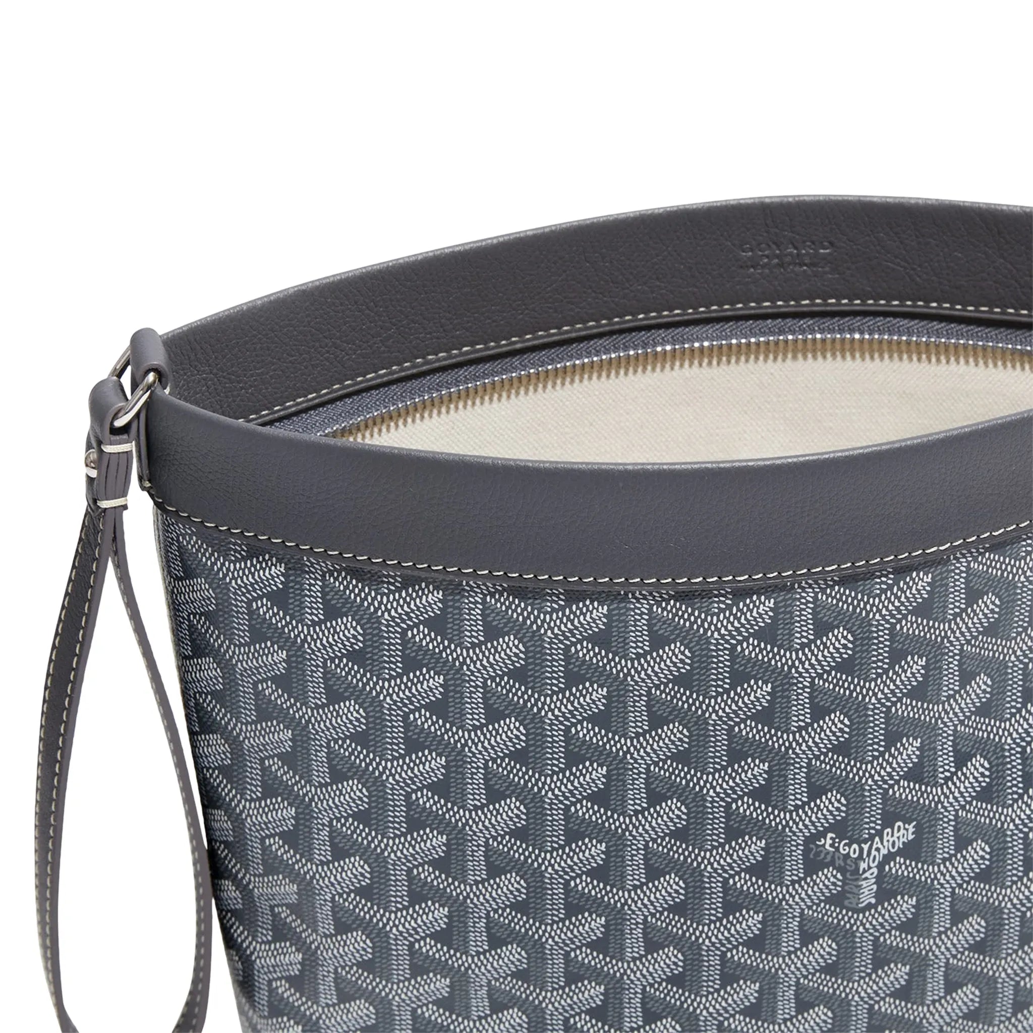 Top Zip view of Goyard Conti Grey Pouch CONTIPPMLTY51CL51P