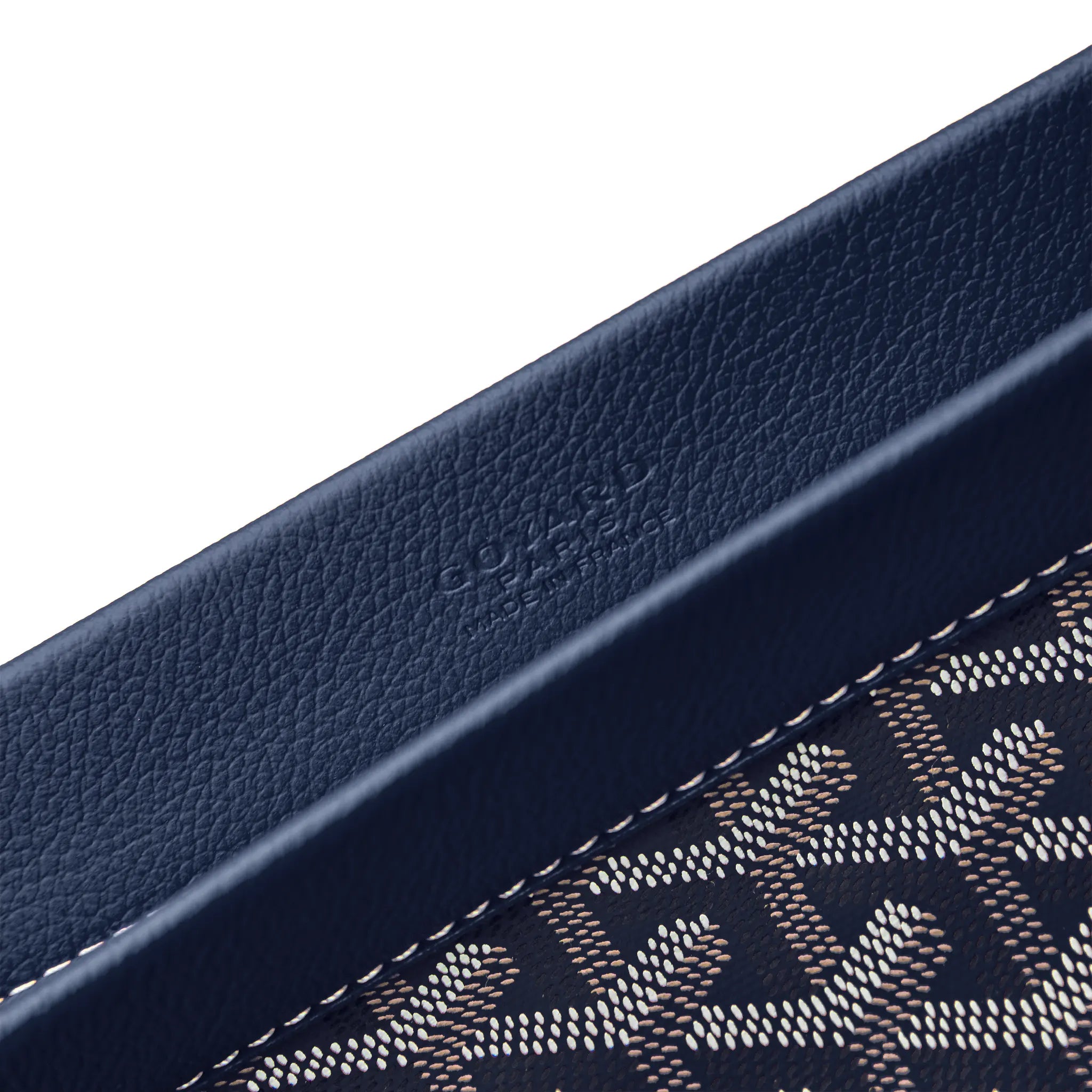 Logo view of Goyard Conti Navy Blue Pouch 