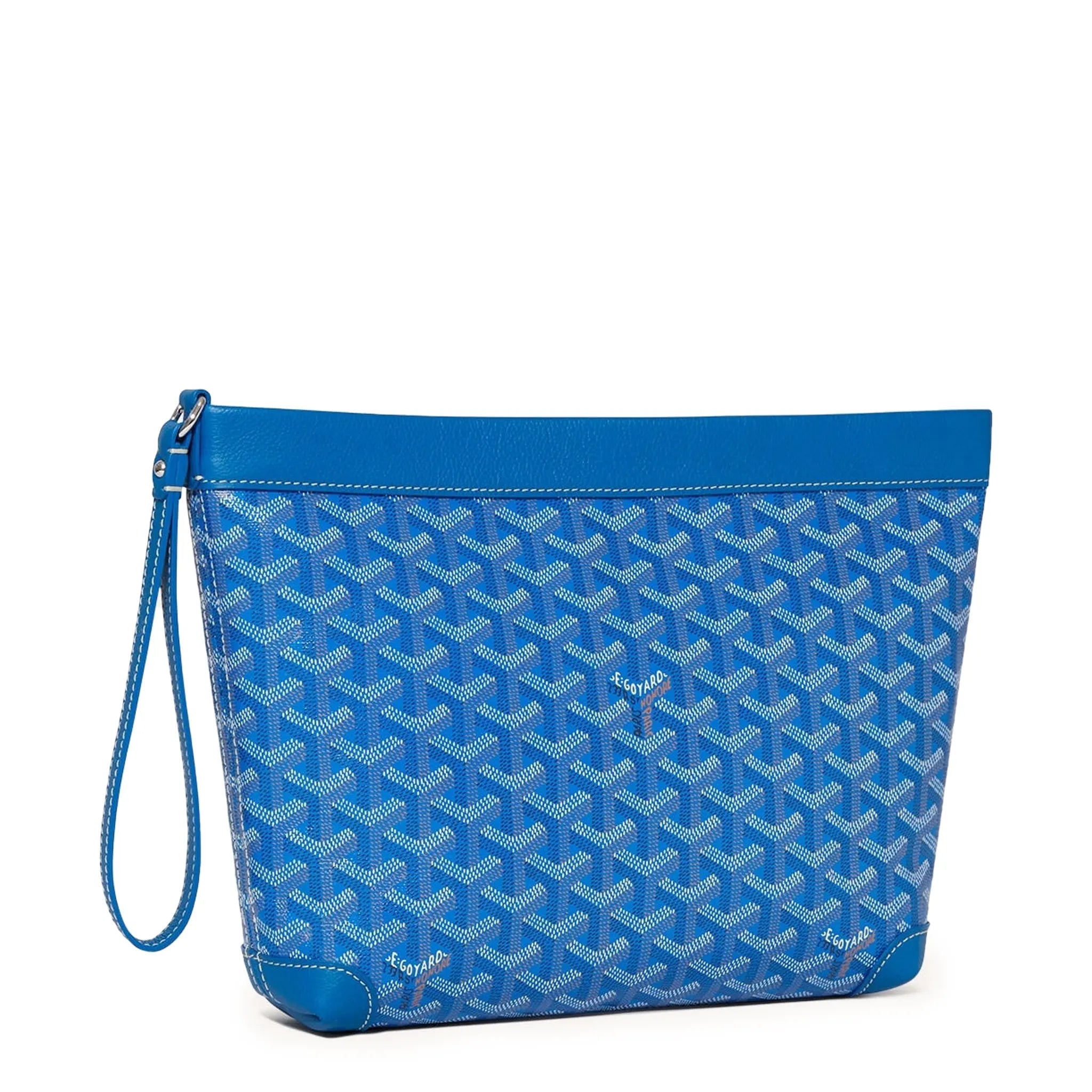 Front view of Goyard Conti Sky Blue Pouch CONTIPPMLTY10CL10P