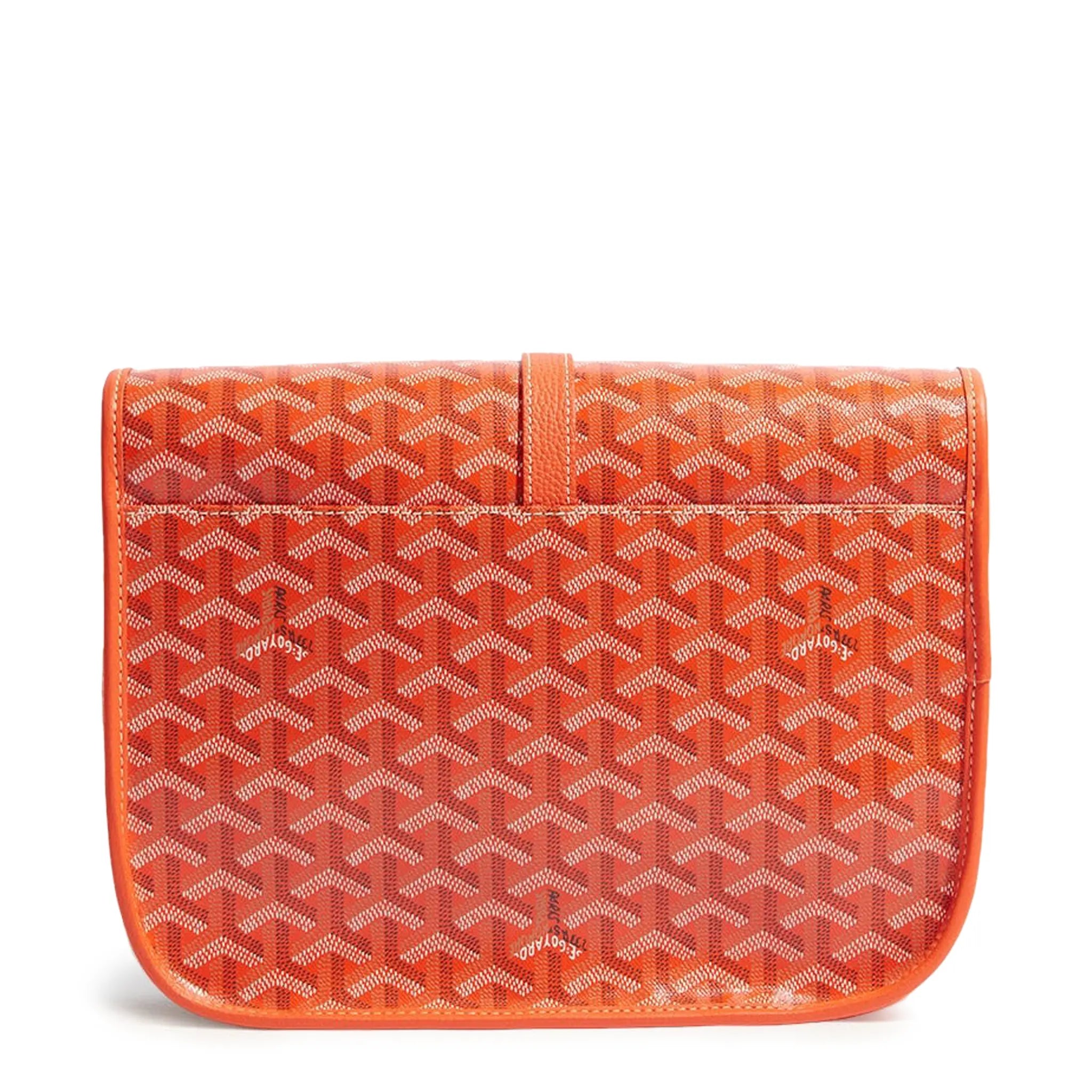 Back view Goyard Goyardine Belvedere II Orange MM Messenger Bag