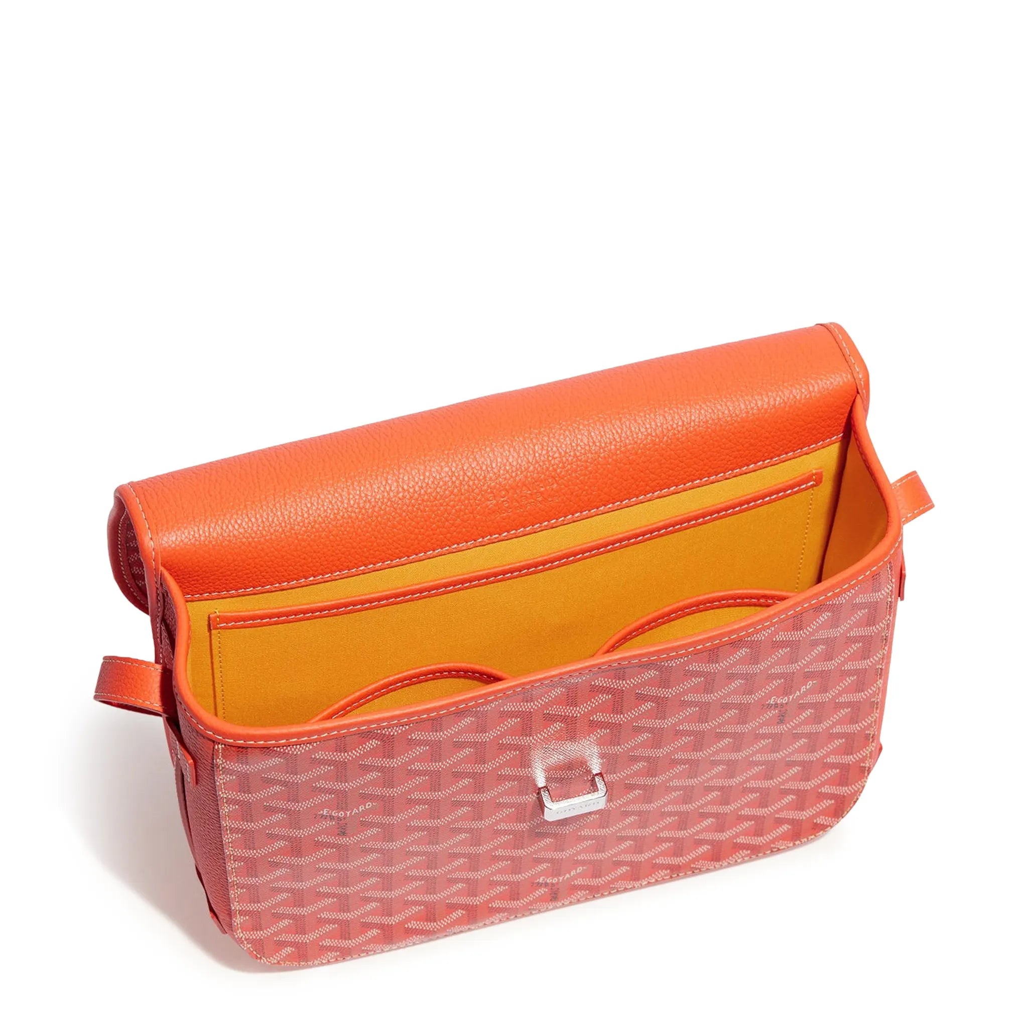 Top view Goyard Goyardine Belvedere II Orange MM Messenger Bag