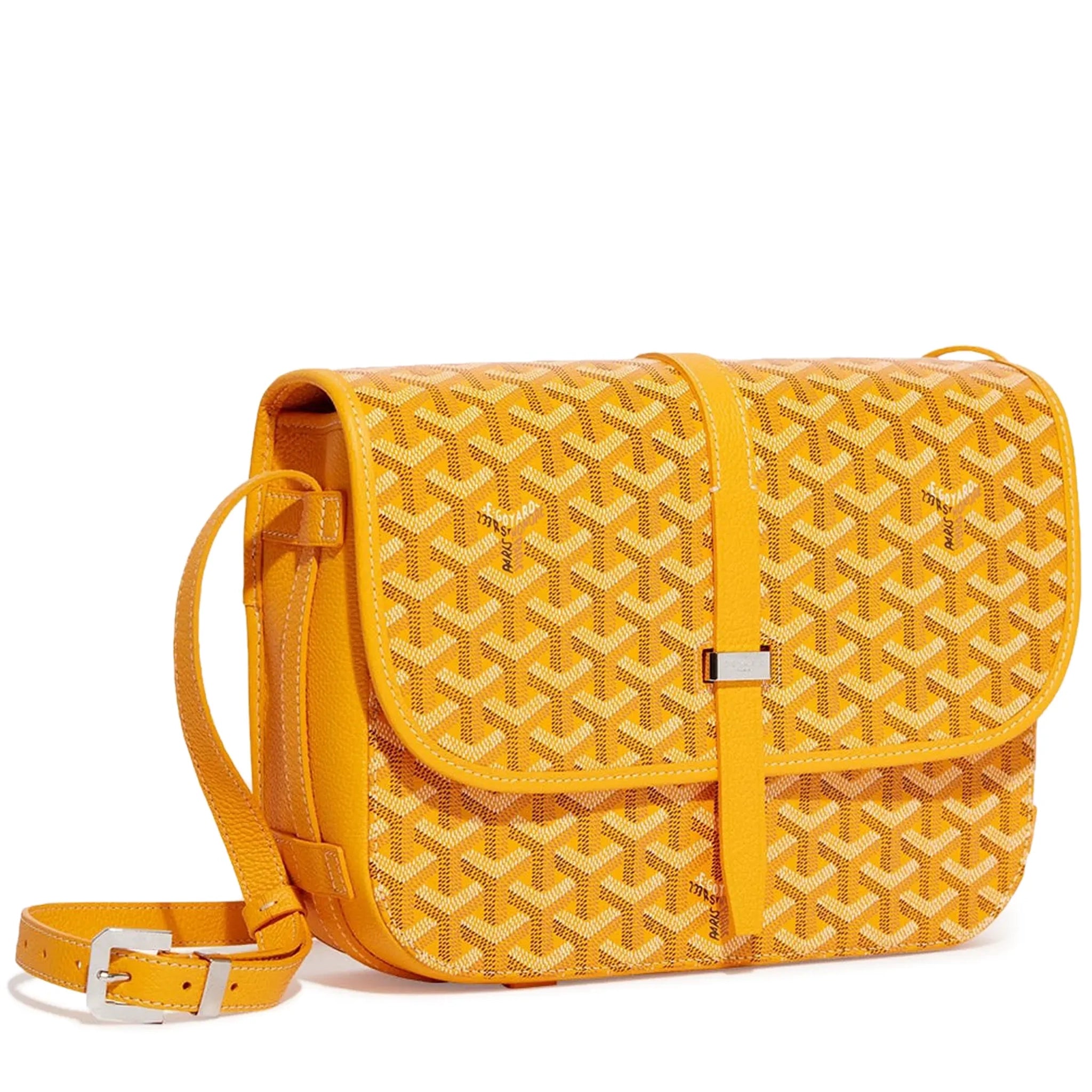 Goyard Goyardine Belvedere II Yellow MM Messenger Bag