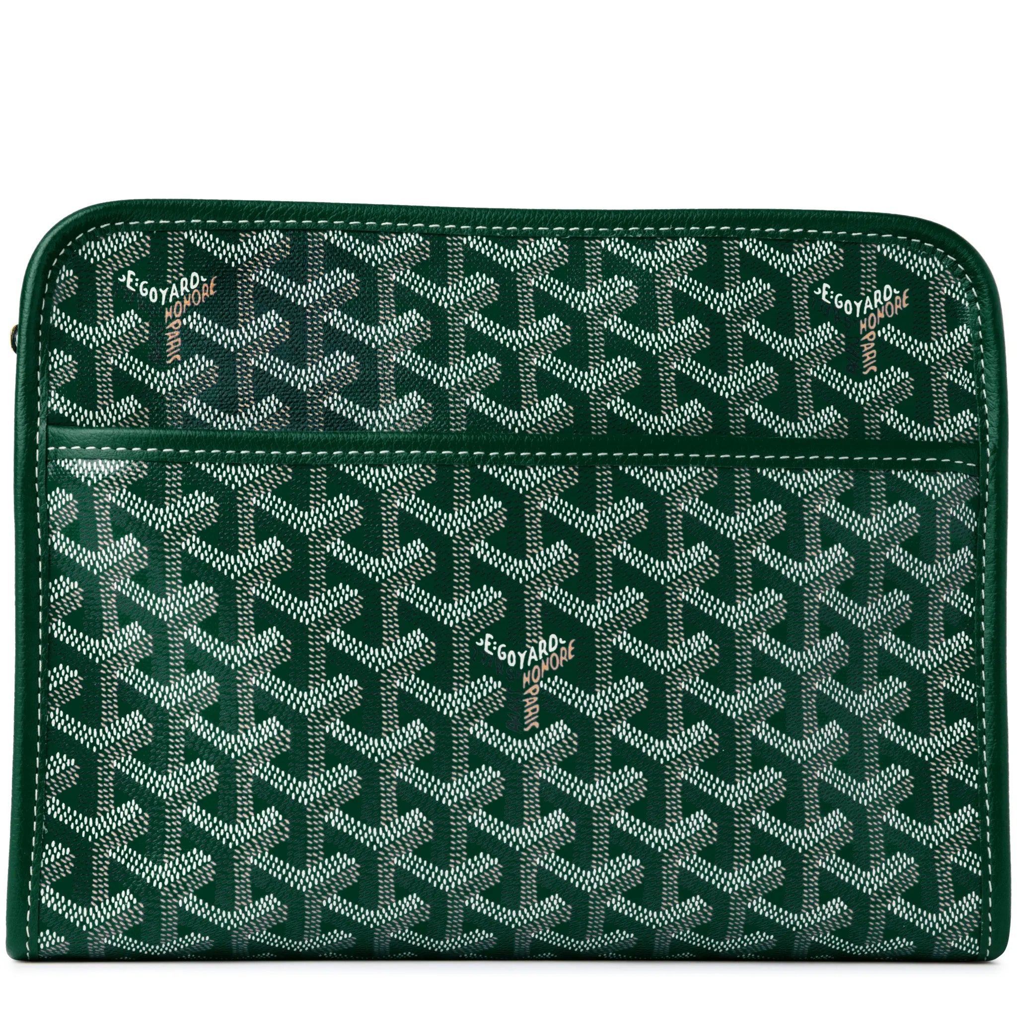 Front view of Goyard Jouvence MM Green Washbag