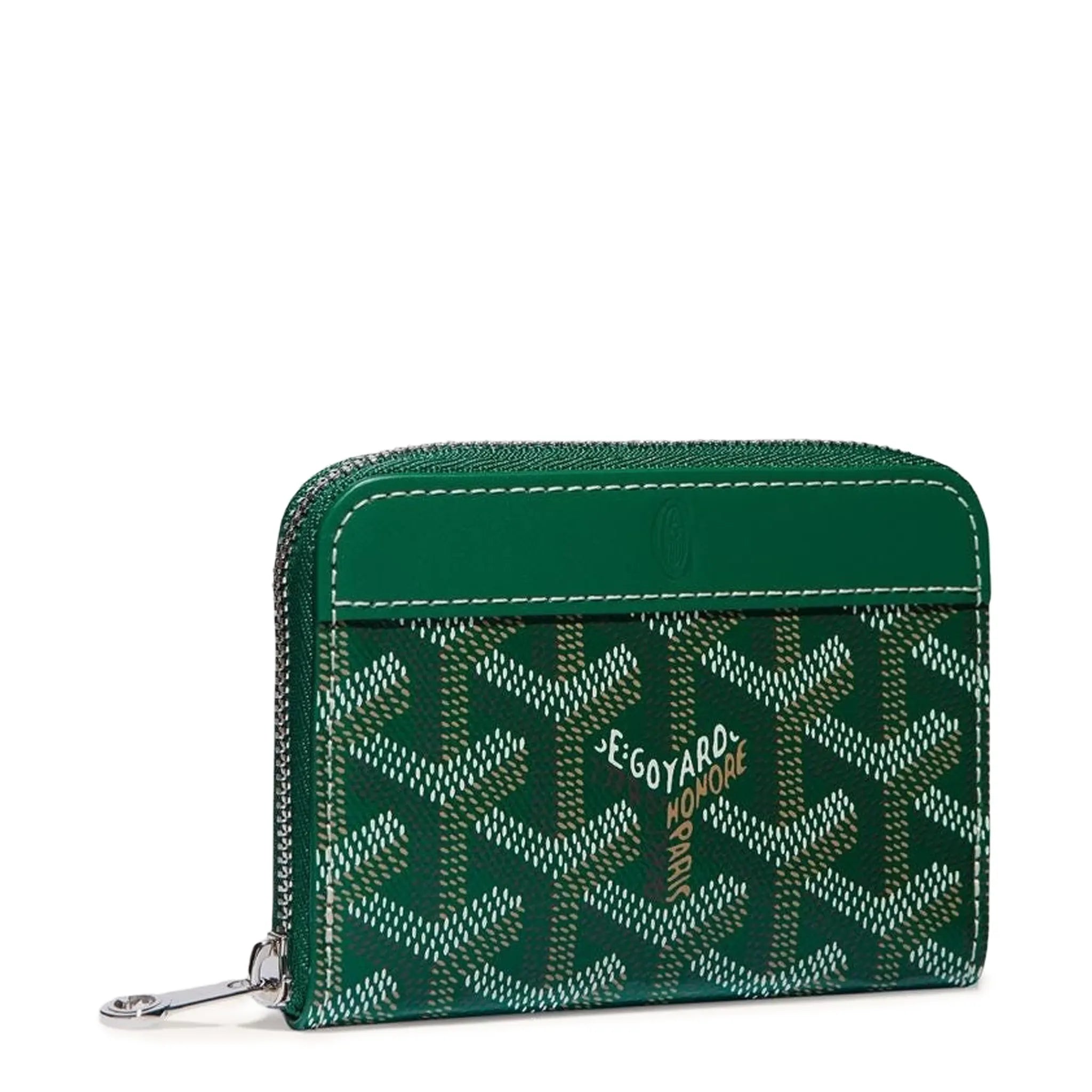 Green goyard wallet best sale