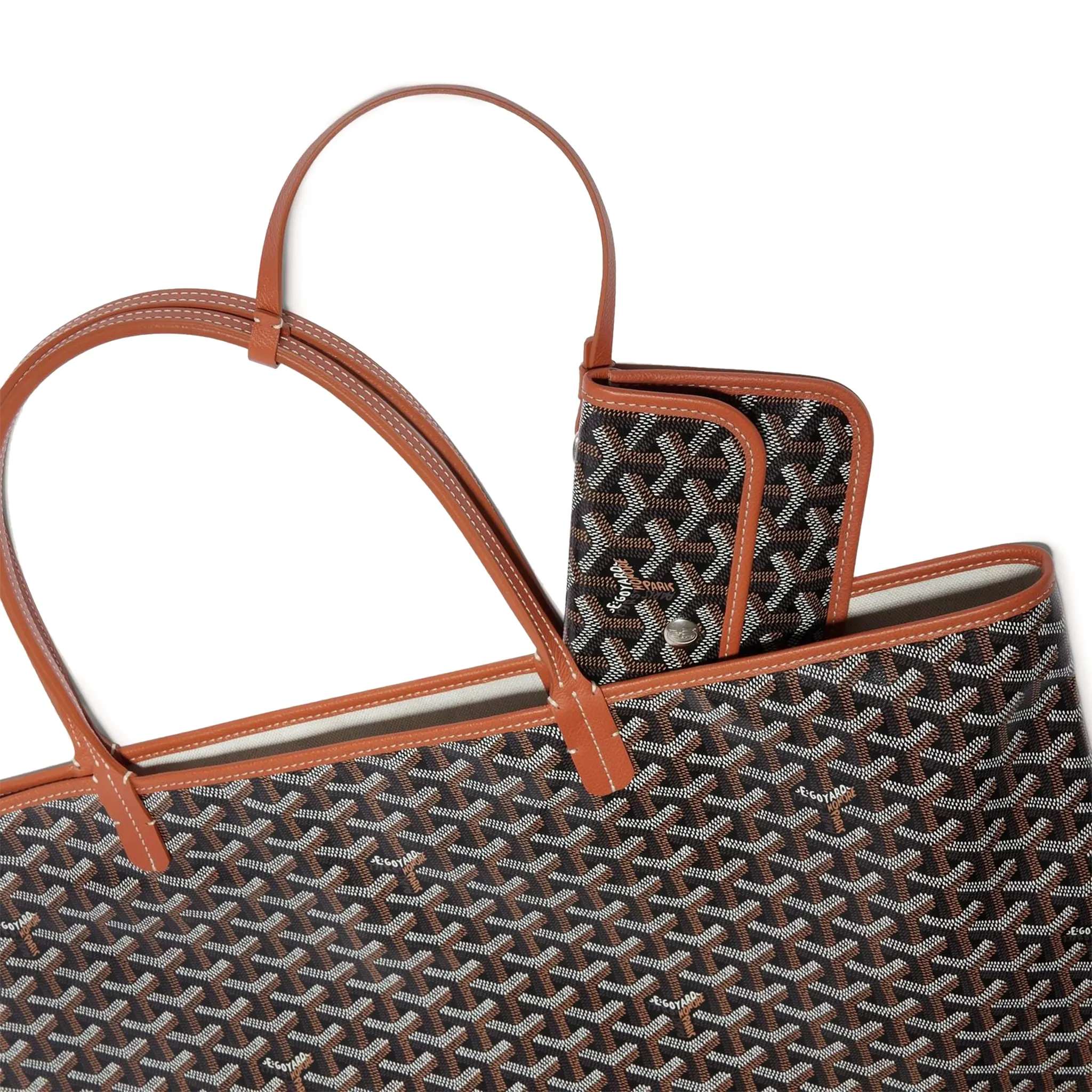 Goyard Saint Louis GM Tote Bag Black Tan