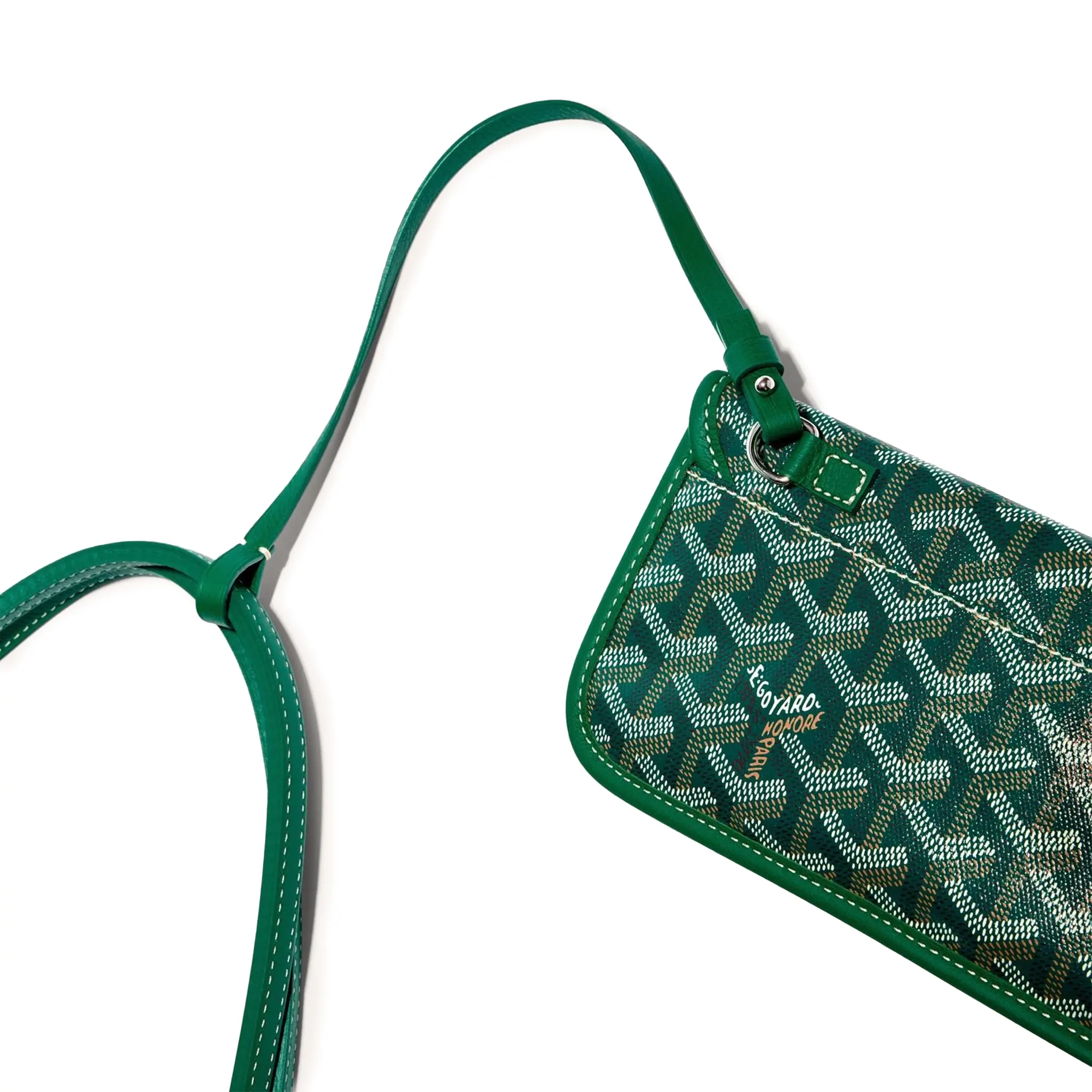 Close up view of Goyard Saint Louis GM Tote Bag Green STLOUIPMLTY01CL01P