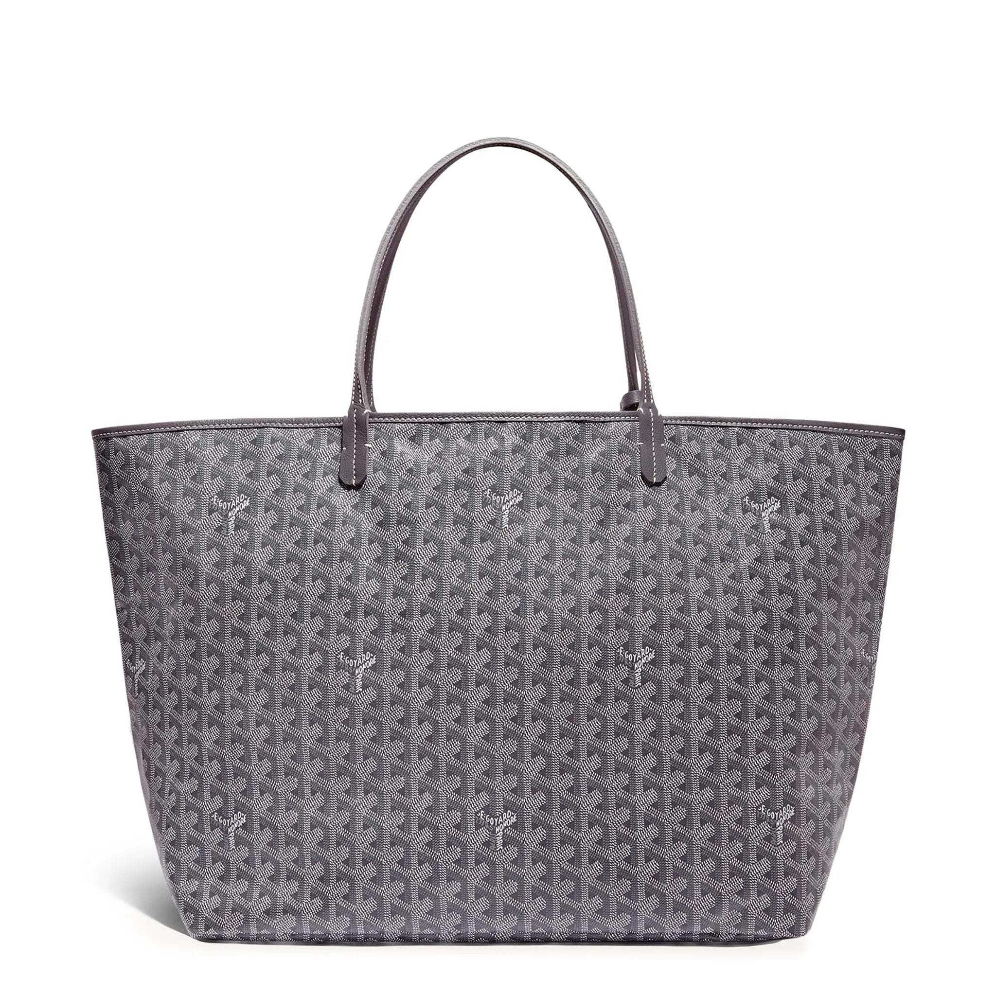 Back view of Goyard Saint Louis GM Tote Bag Grey STLOUIGMLTY51CL51P