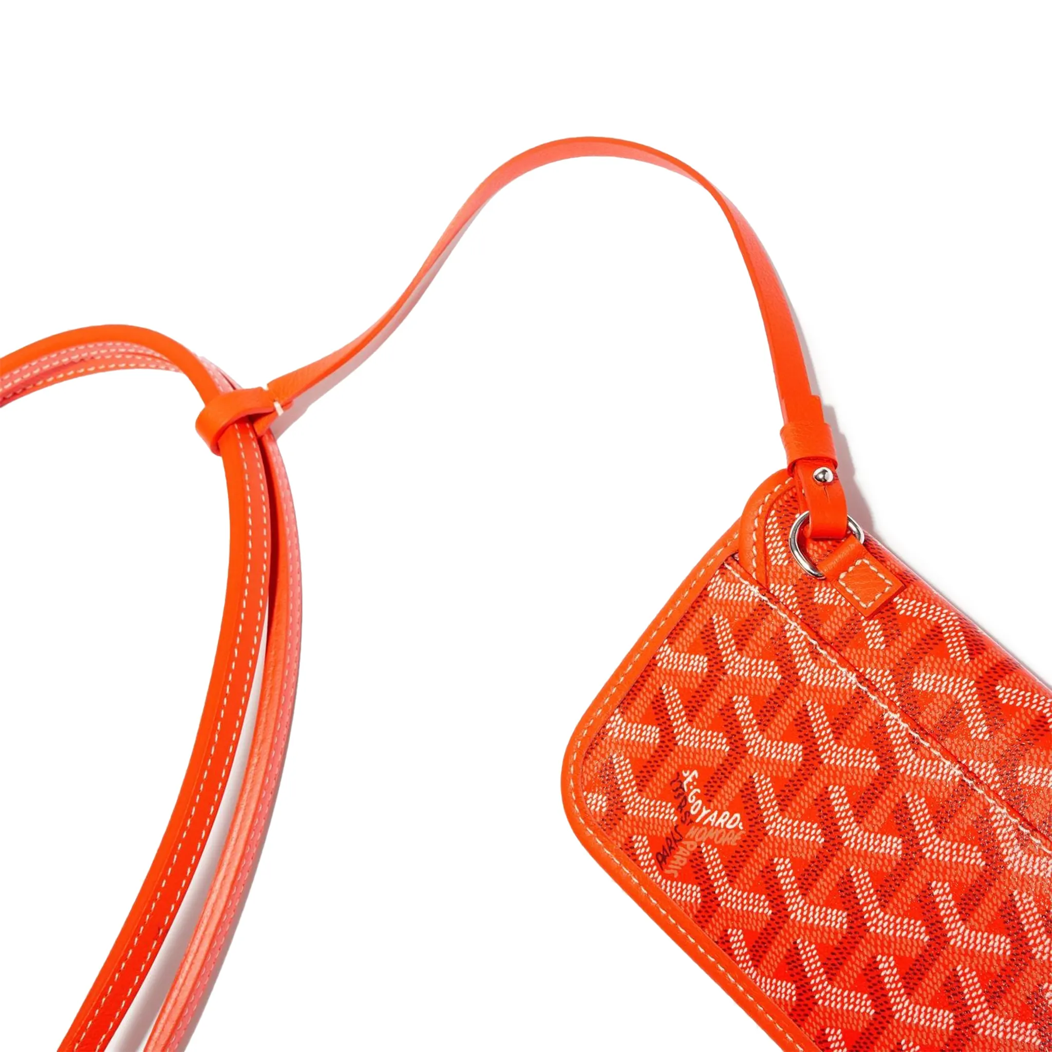 Strap detail view of Goyard Saint Louis GM Tote Bag Orange STLOUIGMLTY07CL07P