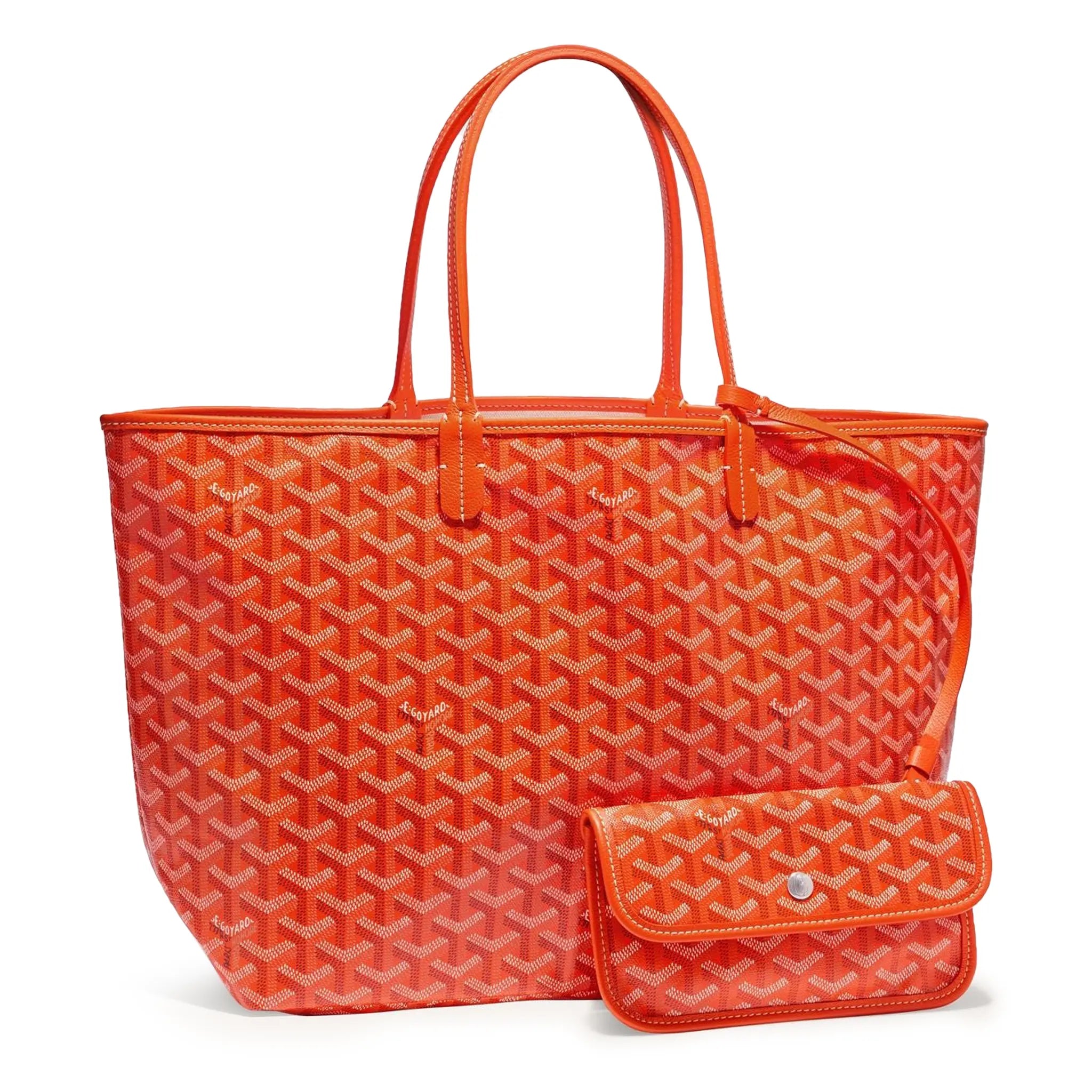 Front view of Goyard Saint Louis GM Tote Bag Orange STLOUIGMLTY07CL07P