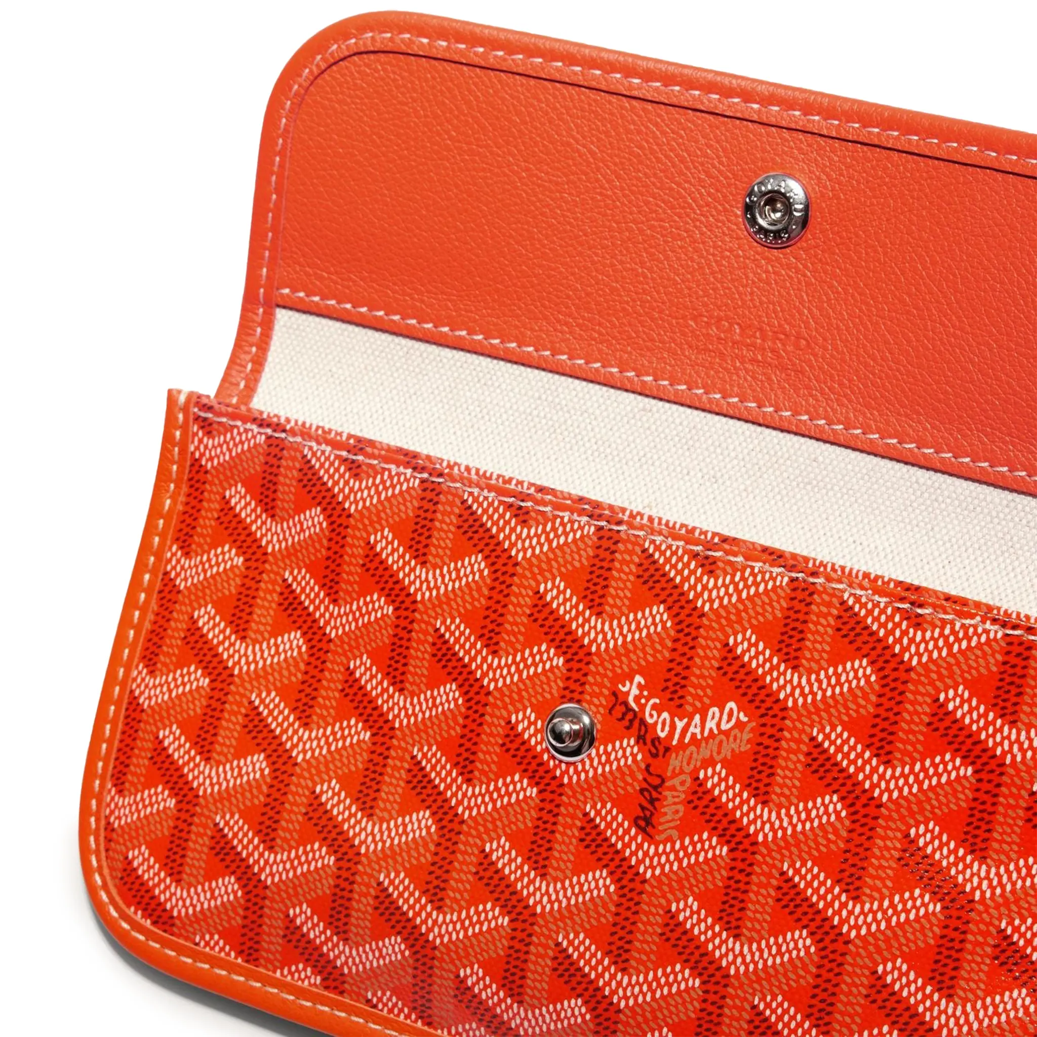 Detail pouch view of Goyard Saint Louis GM Tote Bag Orange STLOUIGMLTY07CL07P