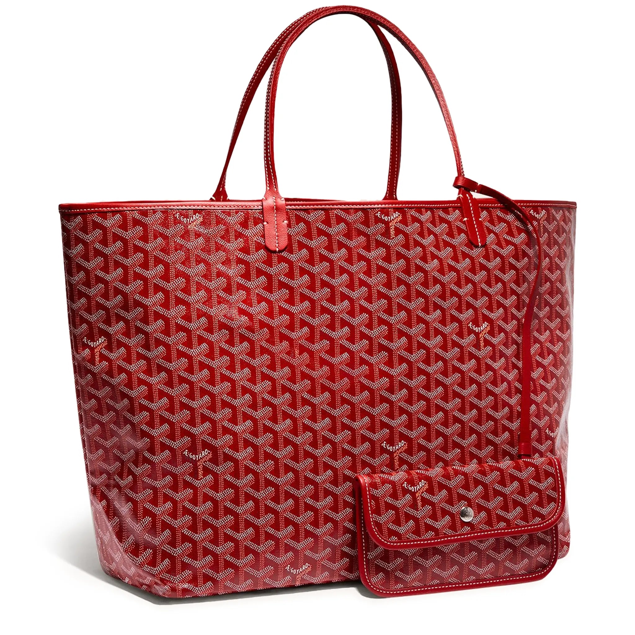 Front view of Goyard Saint Louis GM Tote Bag Red STLOUIGMLTY02CL02P