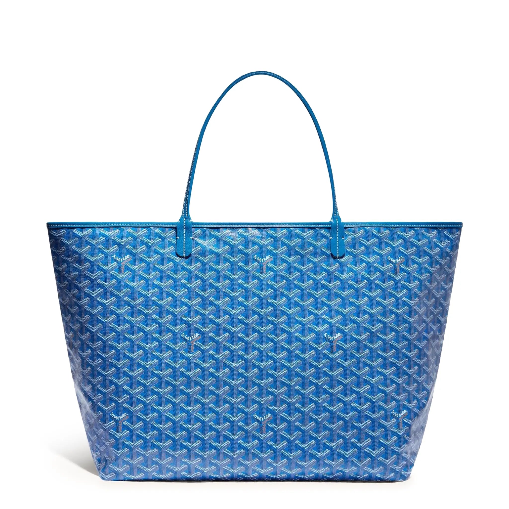 Back view of Goyard Saint Louis GM Tote Bag Sky Blue STLOUIGMLTY10CL10P