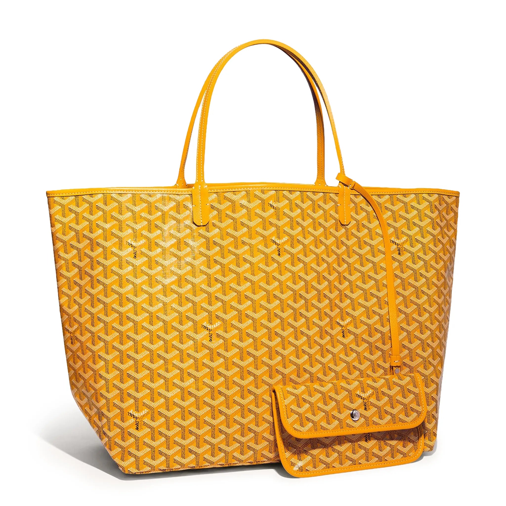 Front view of Goyard Saint Louis GM Tote Bag Yellow STLOUIGMLTY08CL08P