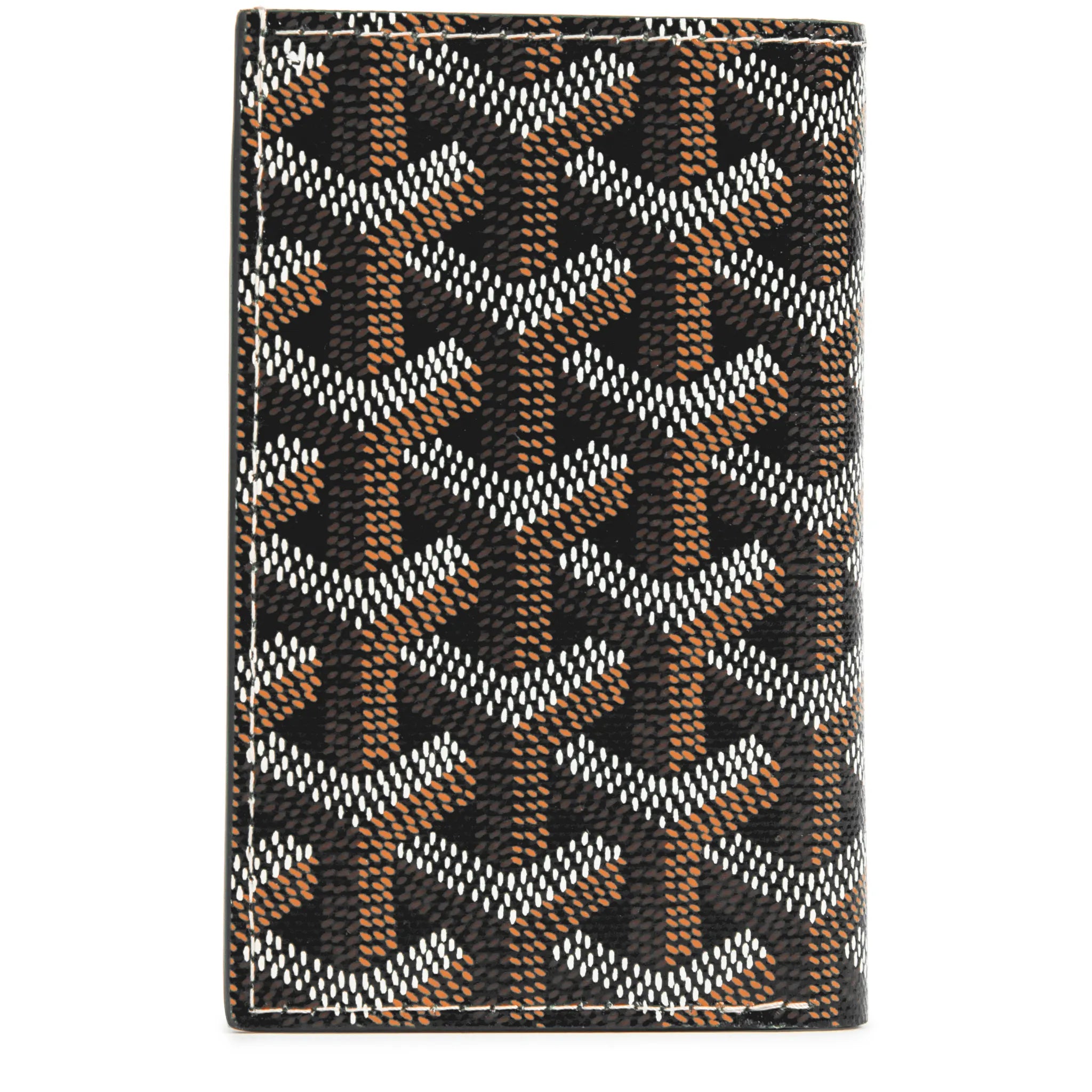 Back view of Goyard Saint-Pierre Card Wallet Black Tan 