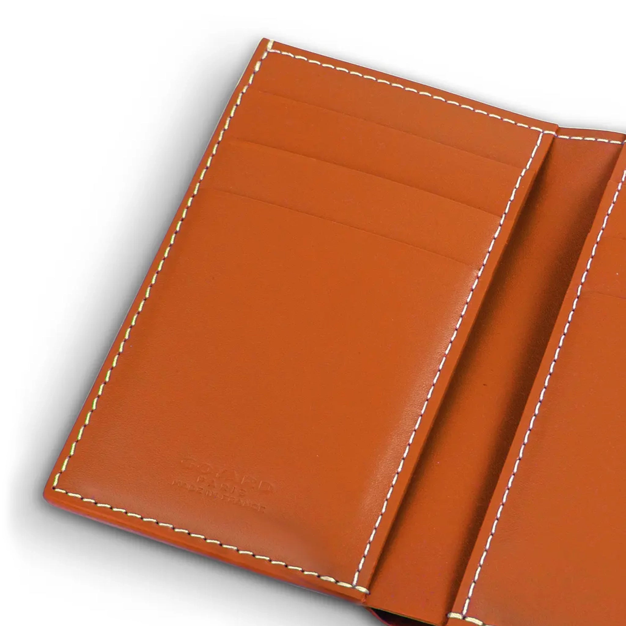 Inside view of Goyard Saint-Pierre Card Wallet Black Tan 