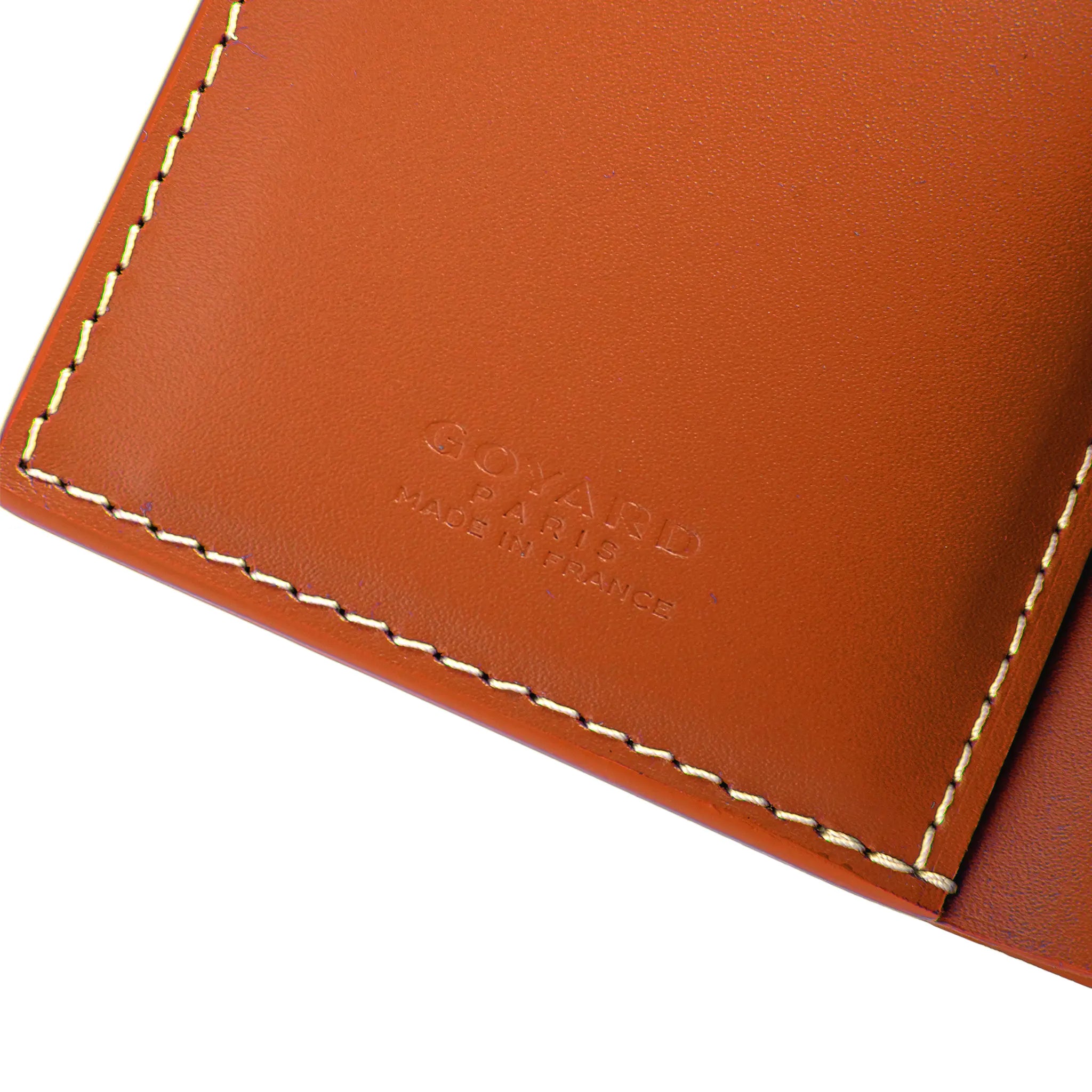 Inside detail view of Goyard Saint-Pierre Card Wallet Black Tan 