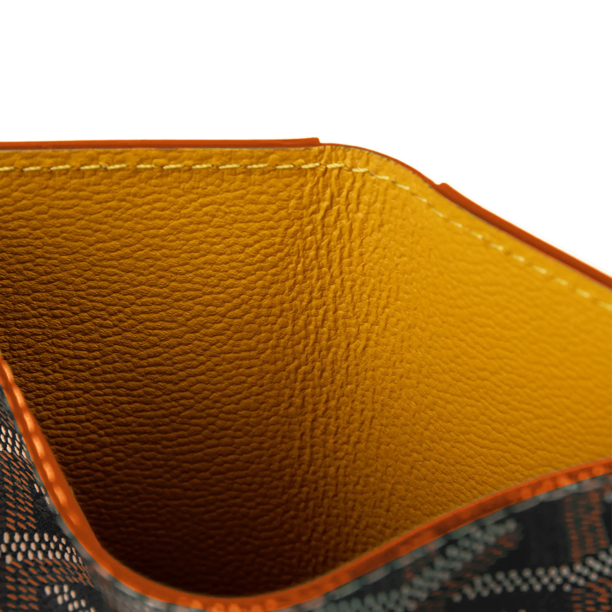 Inside detail view of Goyard Saint-Pierre Card Wallet Black Tan 