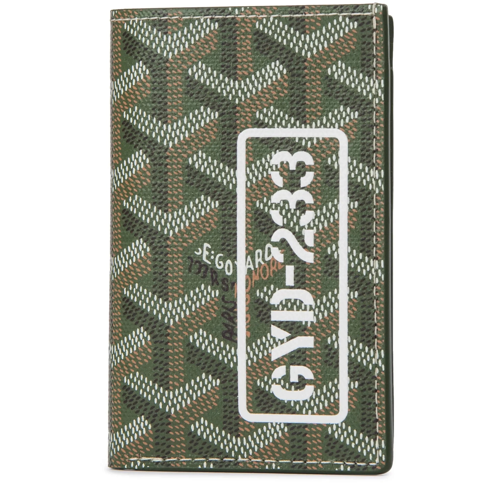 Front view of Goyard Saint-Pierre Card Wallet Khaki SPIGYDPMLTY29CL29P