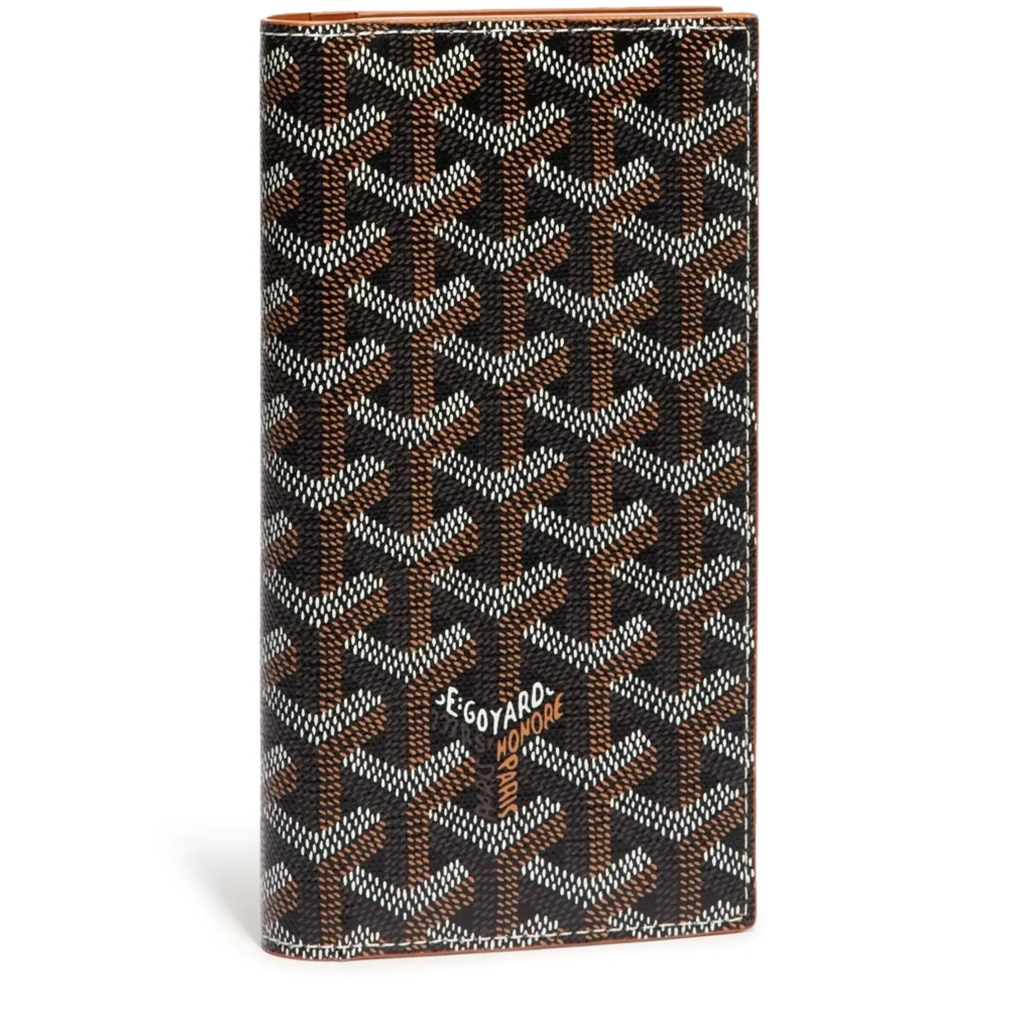 Front view of Goyard Saint-Roch Wallet Black Tan STROC2PMLTY01CL03X