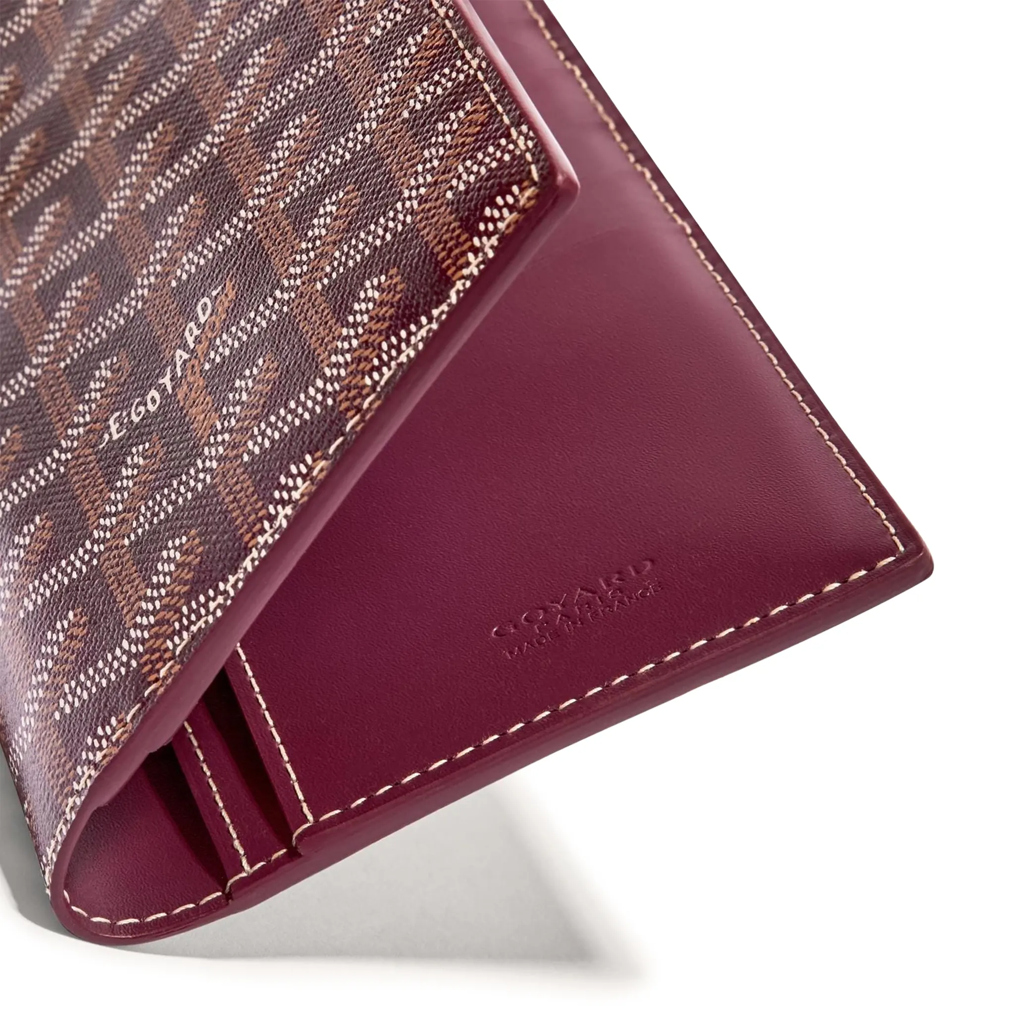 Detail view of Goyard Saint-Roch Wallet Burgundy STROC2PMLTY33CL33X