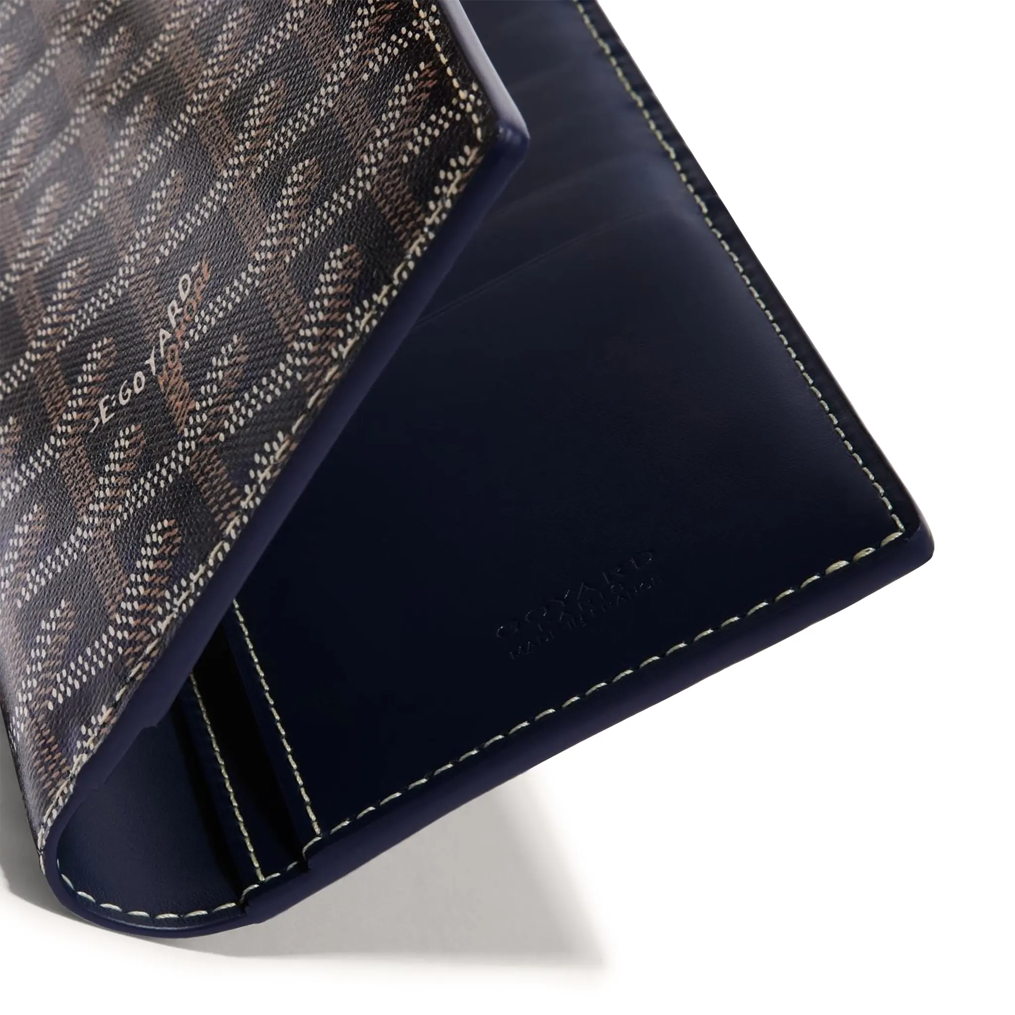 Detail view of Goyard Saint-Roch Wallet Navy Blue STROC2PMLTY12CL12X