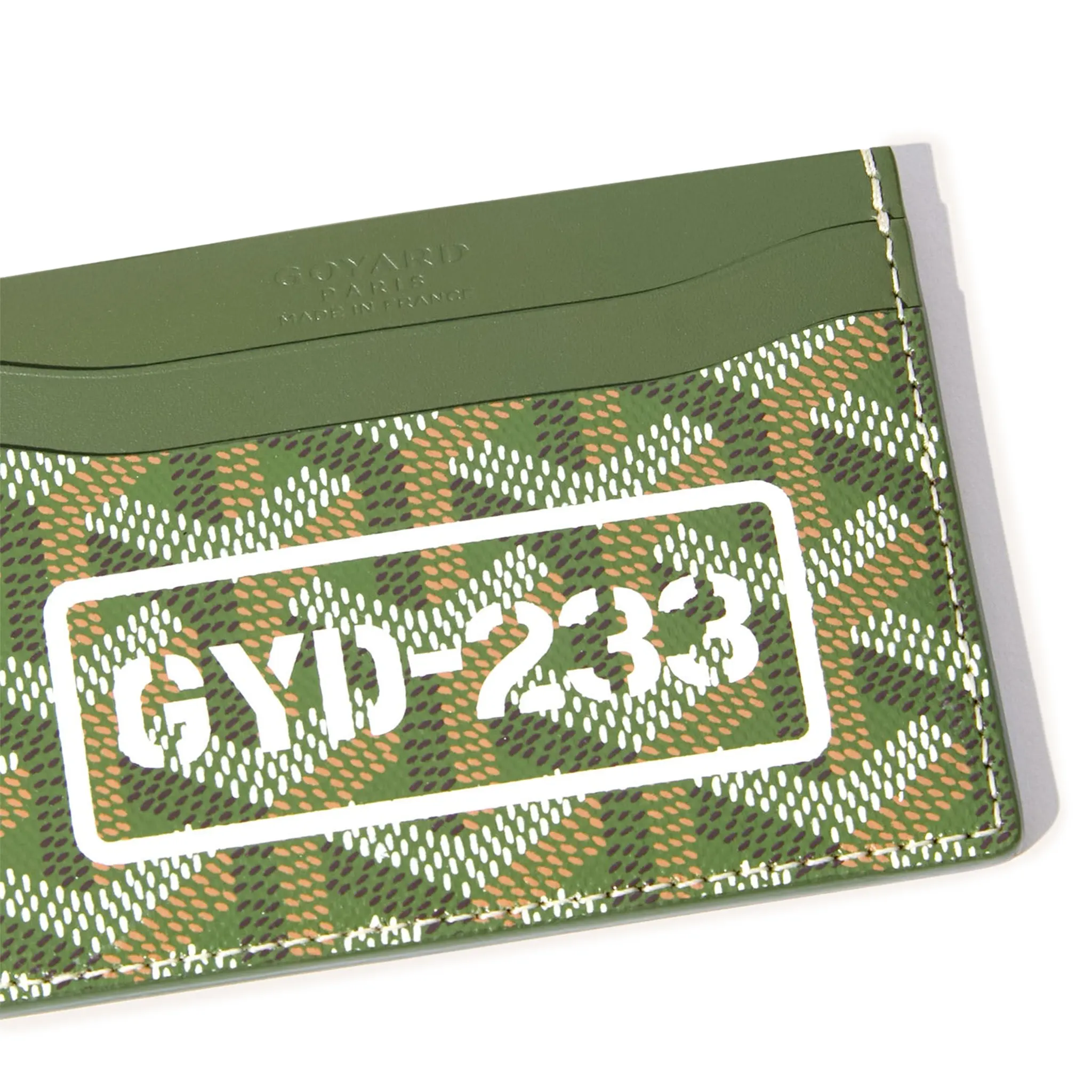 Detail view of Goyard Saint Sulpice Khaki Card Holder SSUGYDPMLTY29CL29X