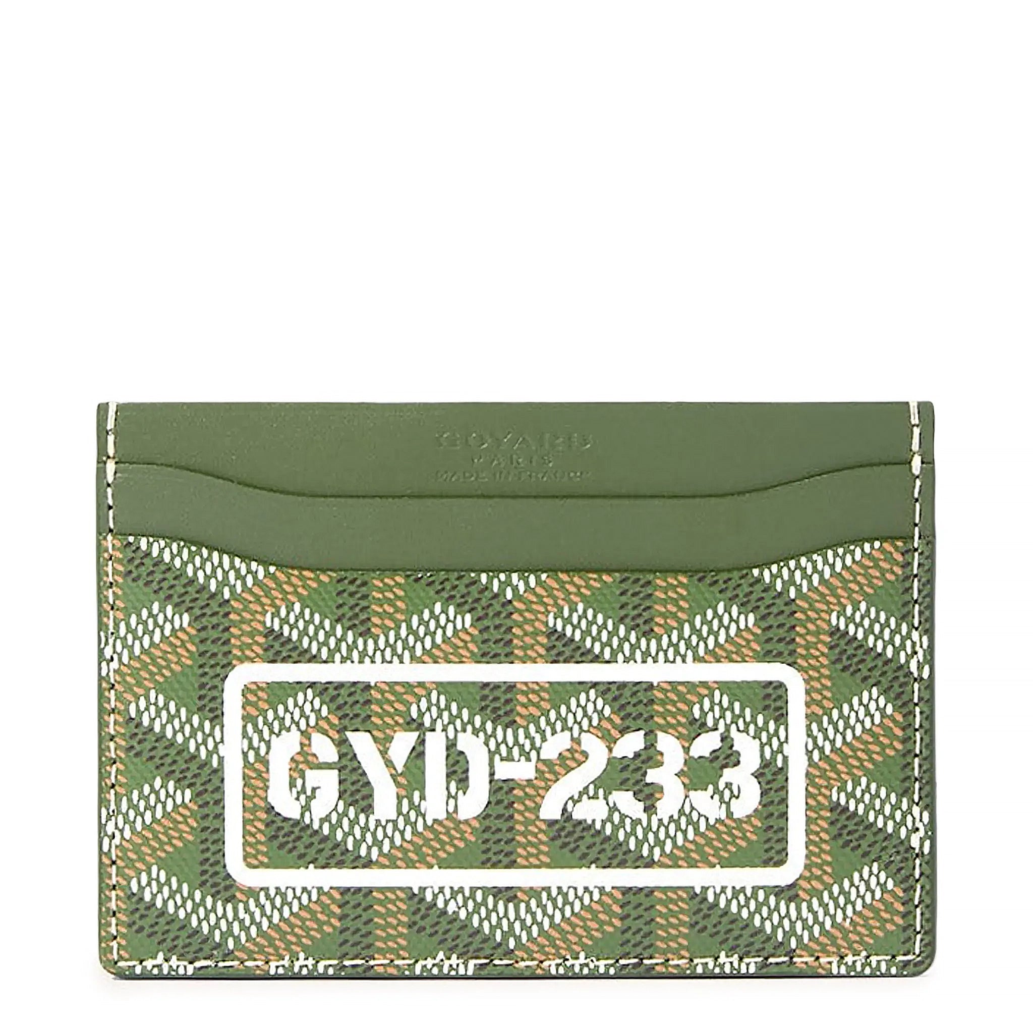 Front view of Goyard Saint Sulpice Khaki Card Holder SSUGYDPMLTY29CL29X