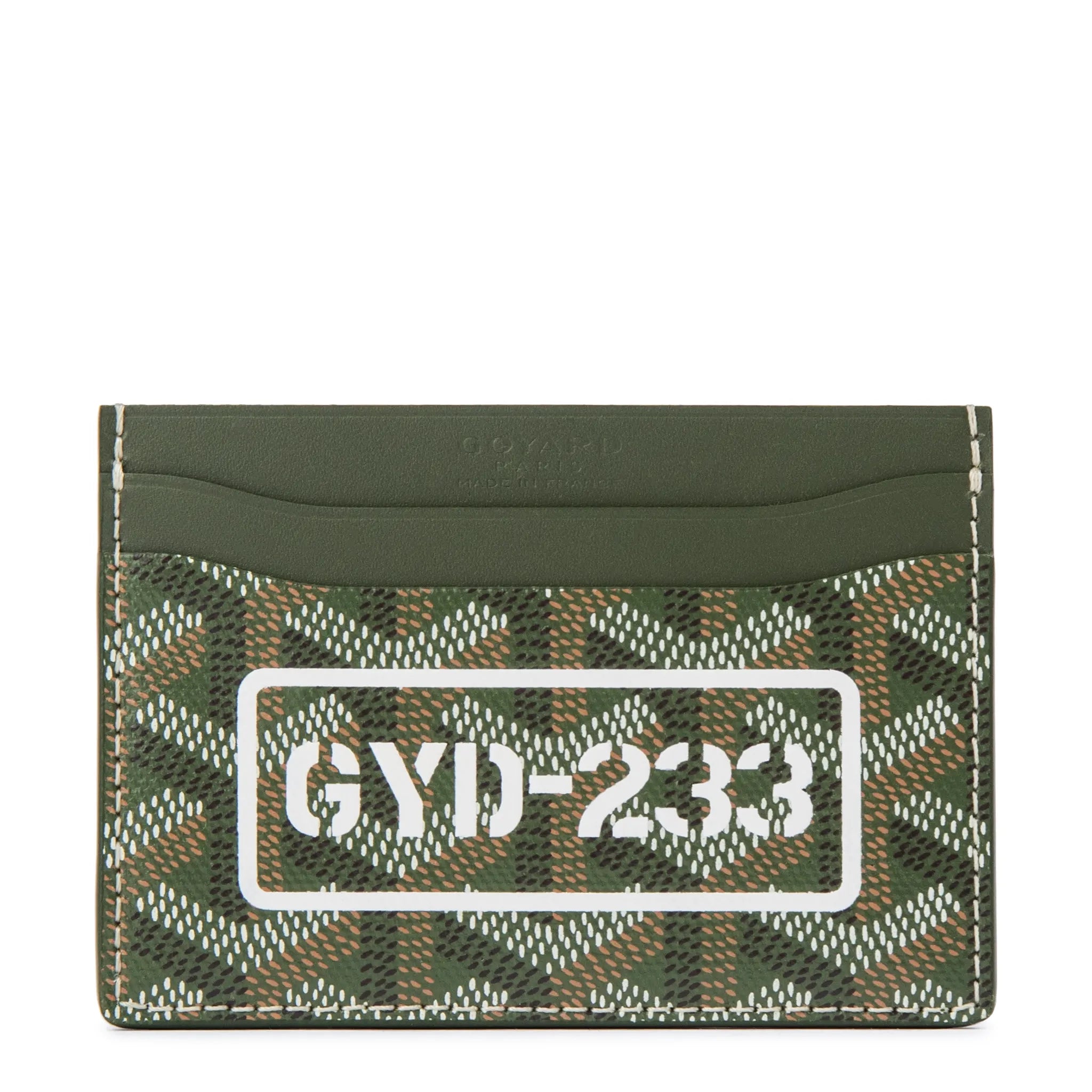 Front view of Goyard Saint Sulpice Khaki Card Holder SSUGYDPMLTY29CL29X