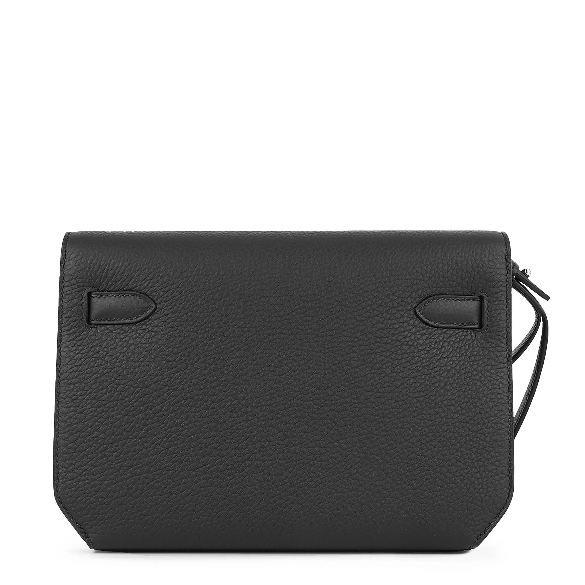 Back view of Hermès Kelly Depeches 25 Togo Black Palladium Hardware H078401CK89