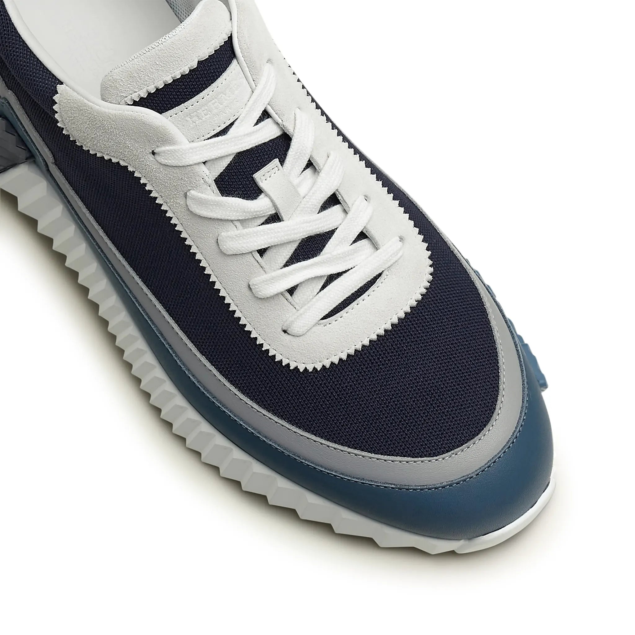 top view of Hermes Paris Bouncing Sneaker Blue Grey White H242796ZHI2435