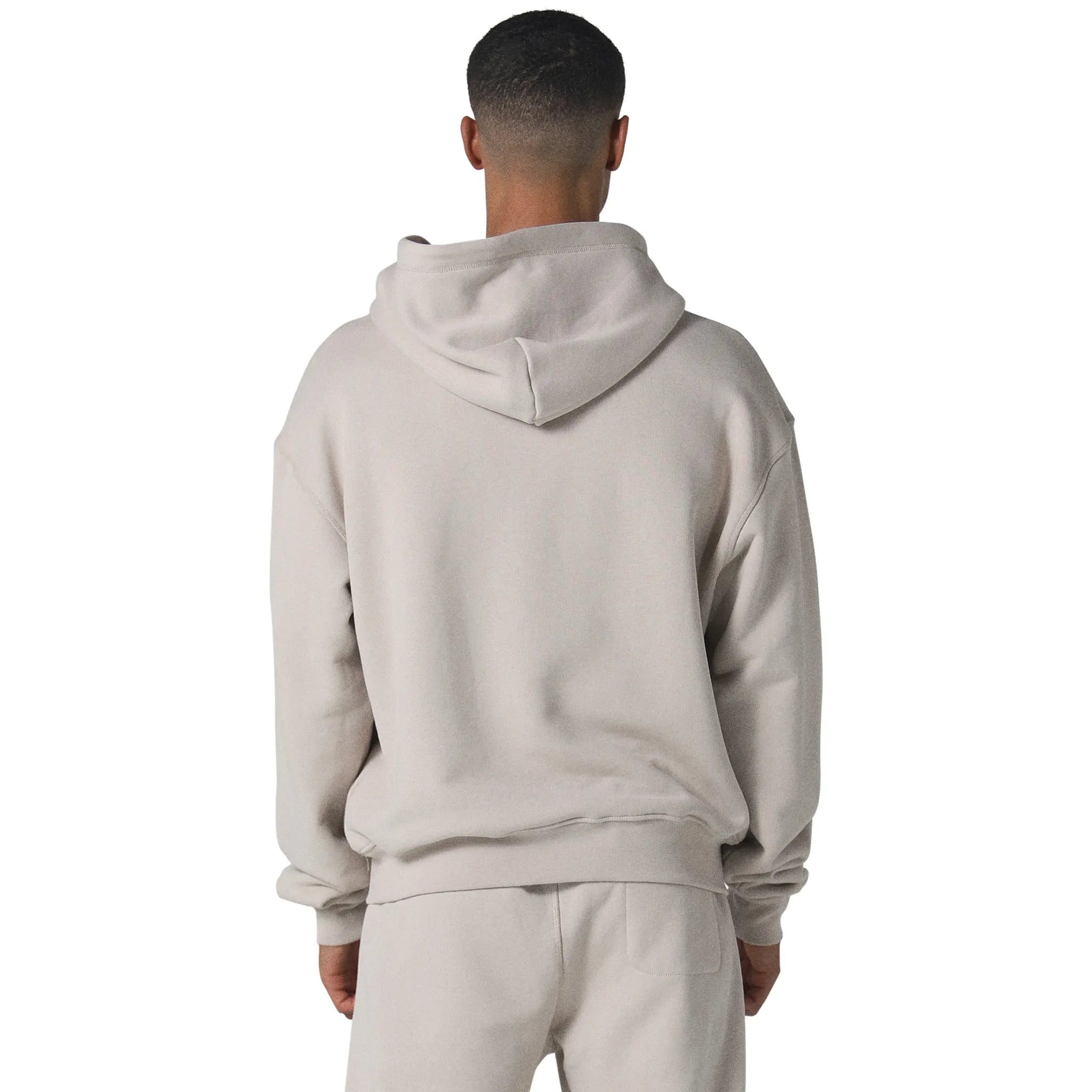 Model back view of Human Race Erisi Deep Taupe Hoodie