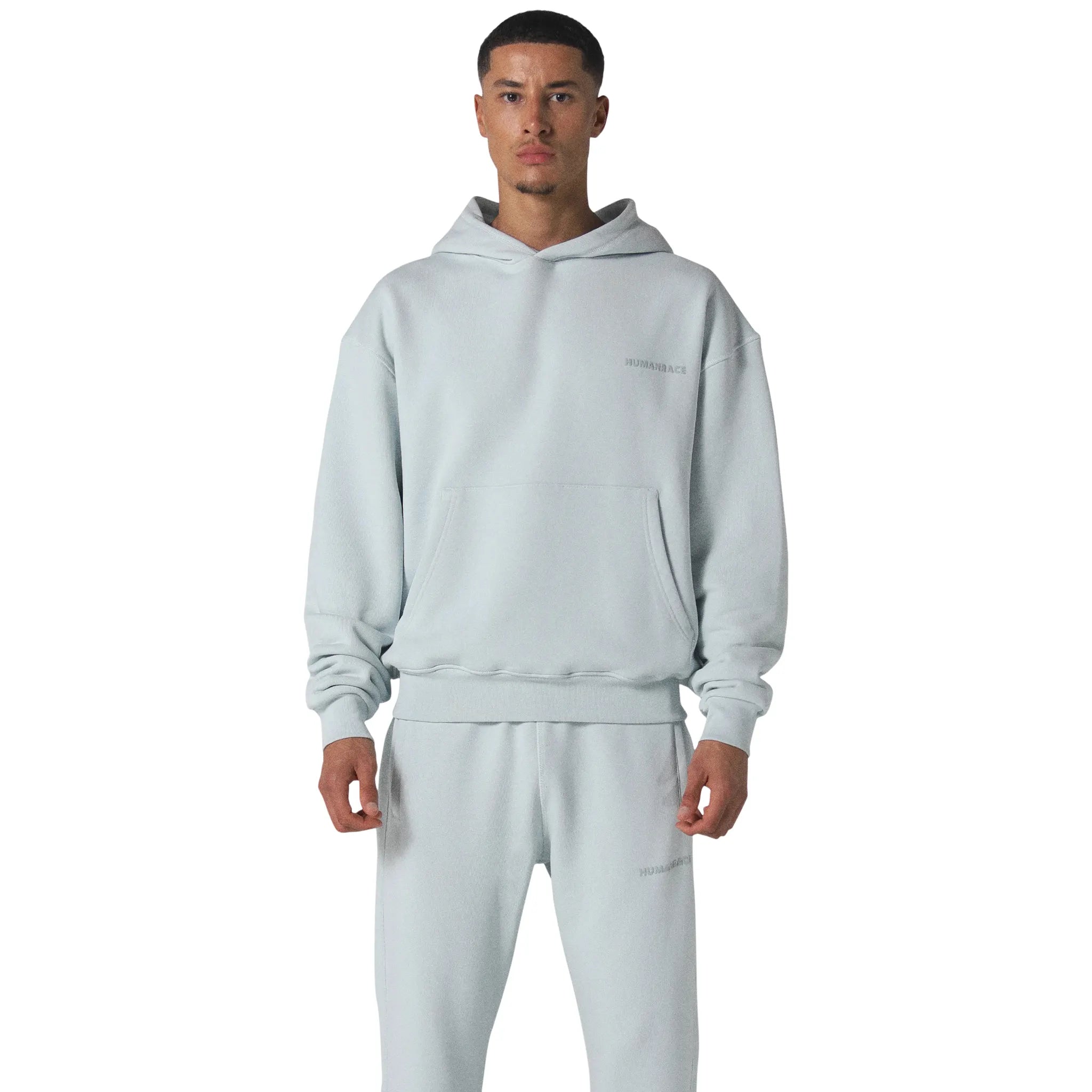 Model front view of Human Race Erisi Soft Blue Hoodie