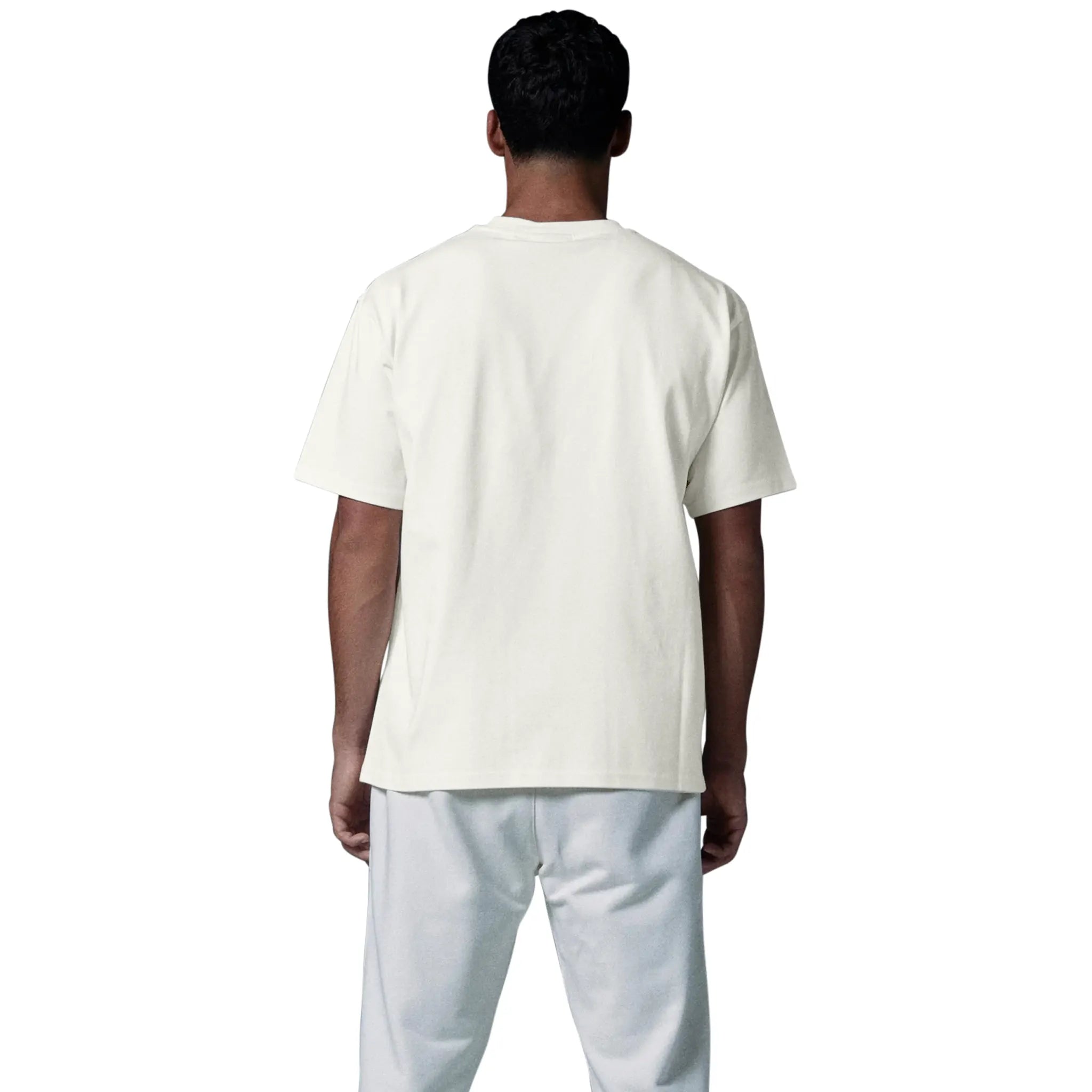 Model back view of Human Race Made Bone White T Shirt 