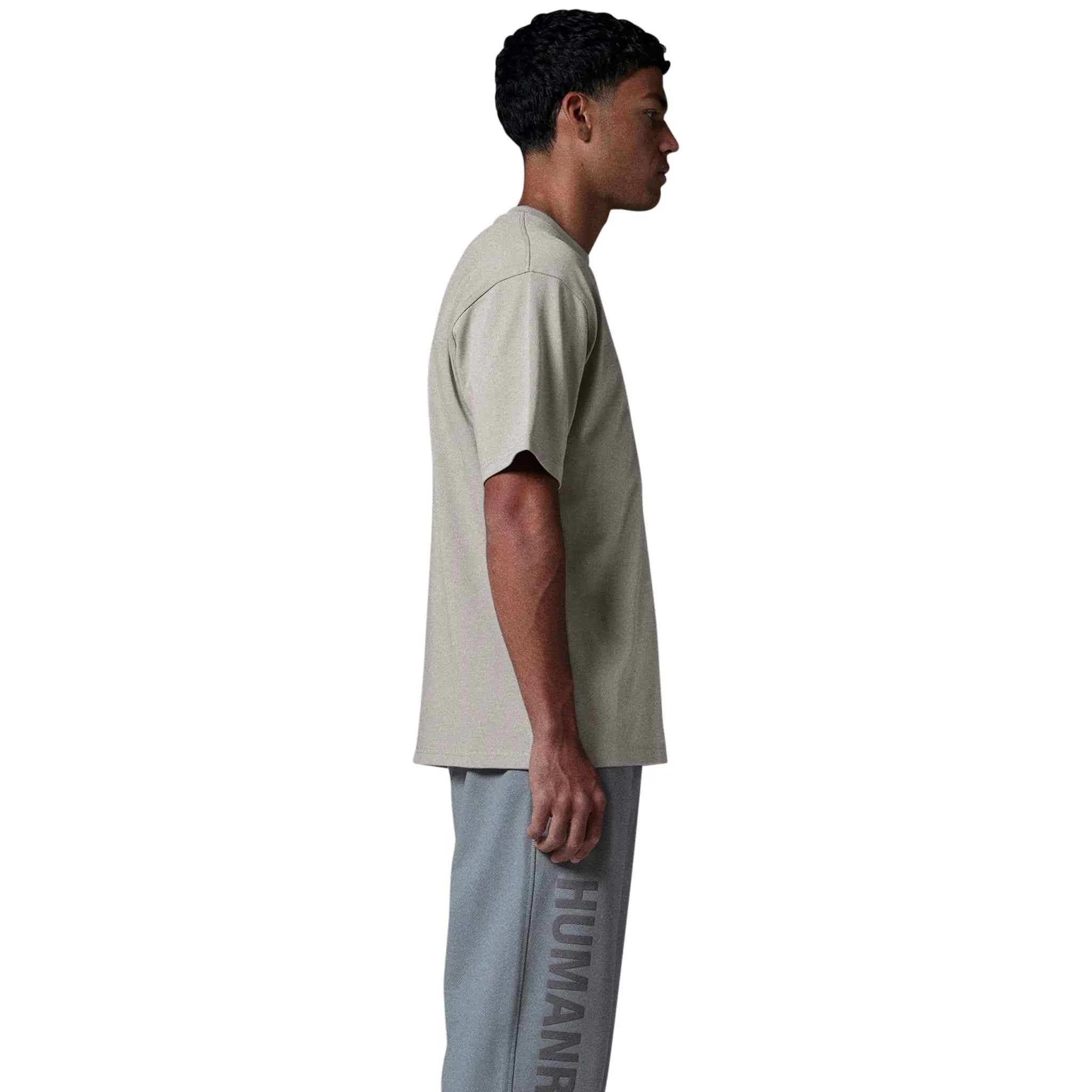 Model side view of Human Race Made Desert Grey T Shirt