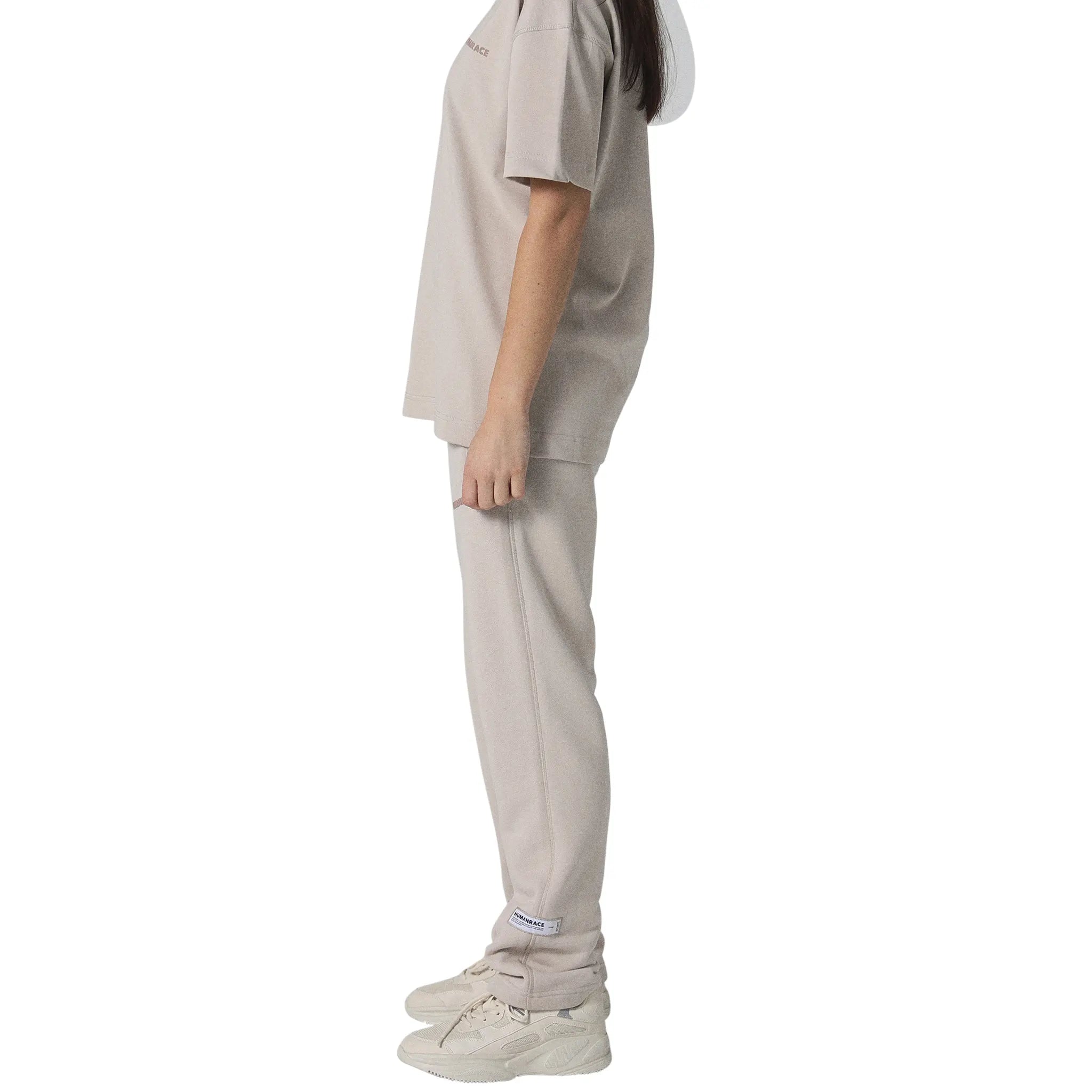 Side view of Human Race Mars Straight Leg Deep Taupe Sweatpants